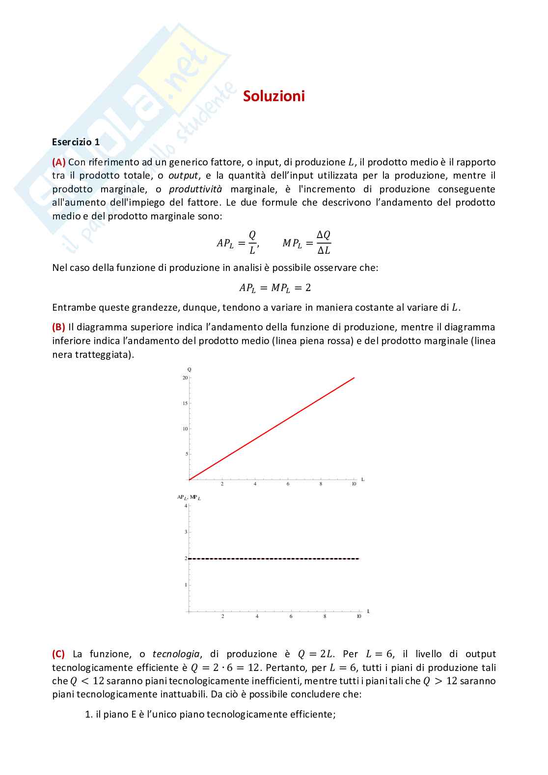 Esercizi d'esame comune di Economia politica   Pag. 46