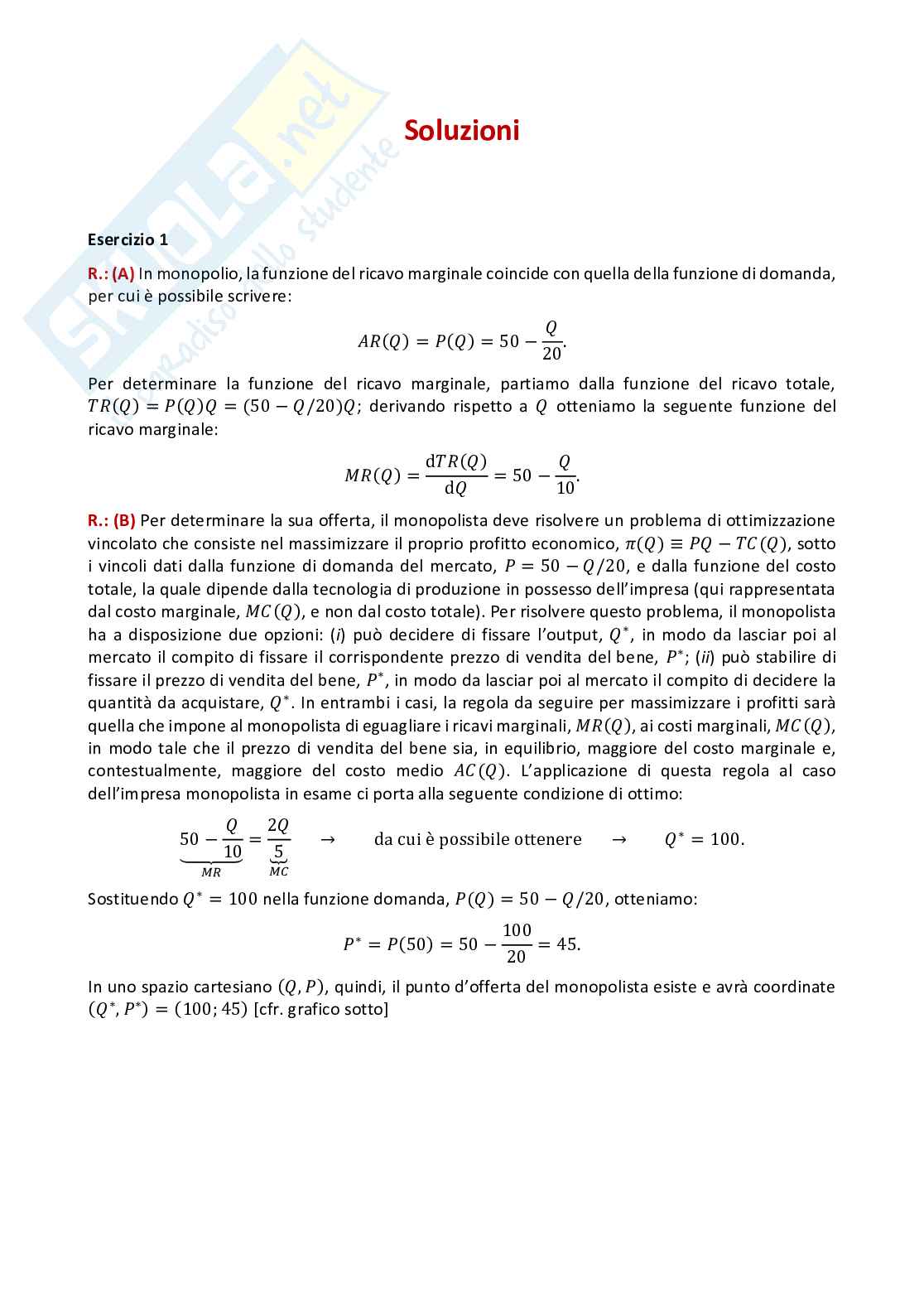 Esercizi d'esame comune di Economia politica   Pag. 81