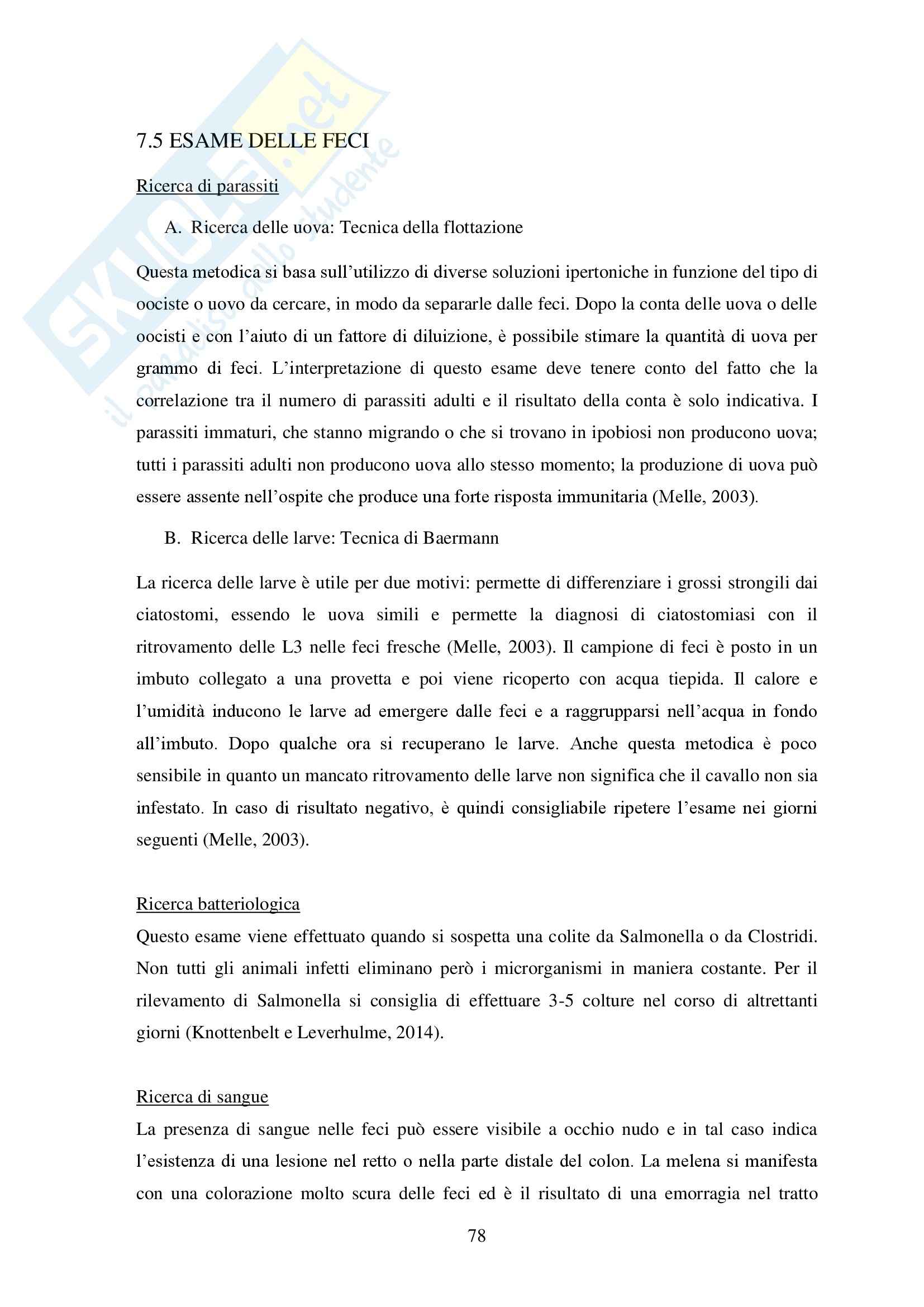 Sindrome da malassorbimento nel cavallo, Clinica medica Pag. 81