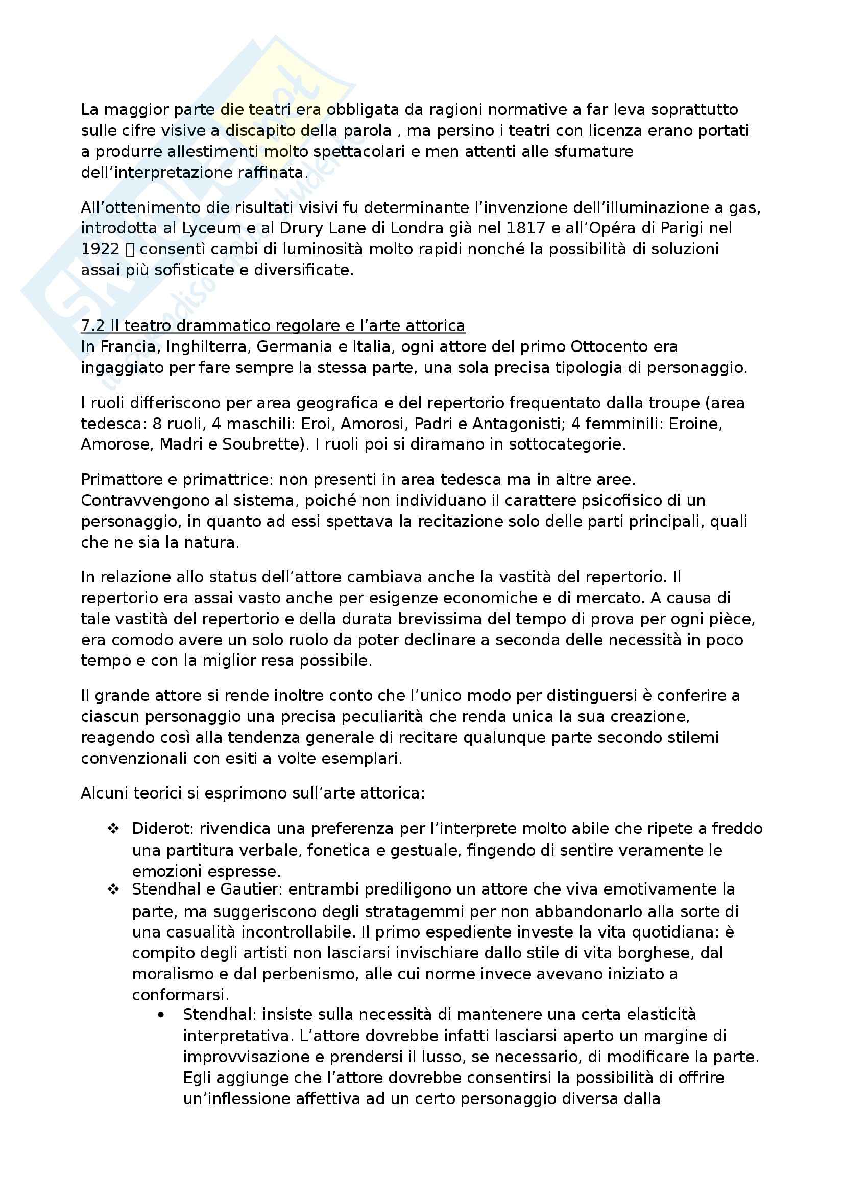 Riassunto esame Fondamenti di Teatro Moderno e Contemporaneo, prof. Garavaglia, libro consigliato Breve Storia del Teatro per Immagini Pag. 21
