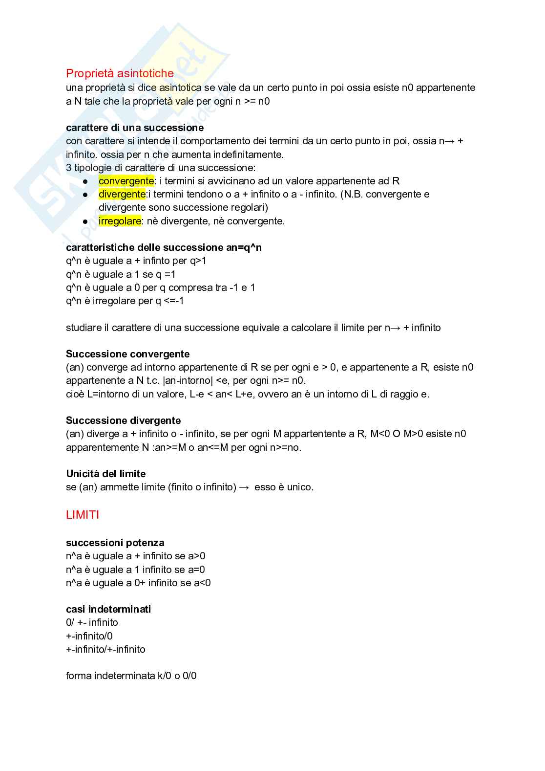 Matematica per l'economia e la finanza Pag. 1