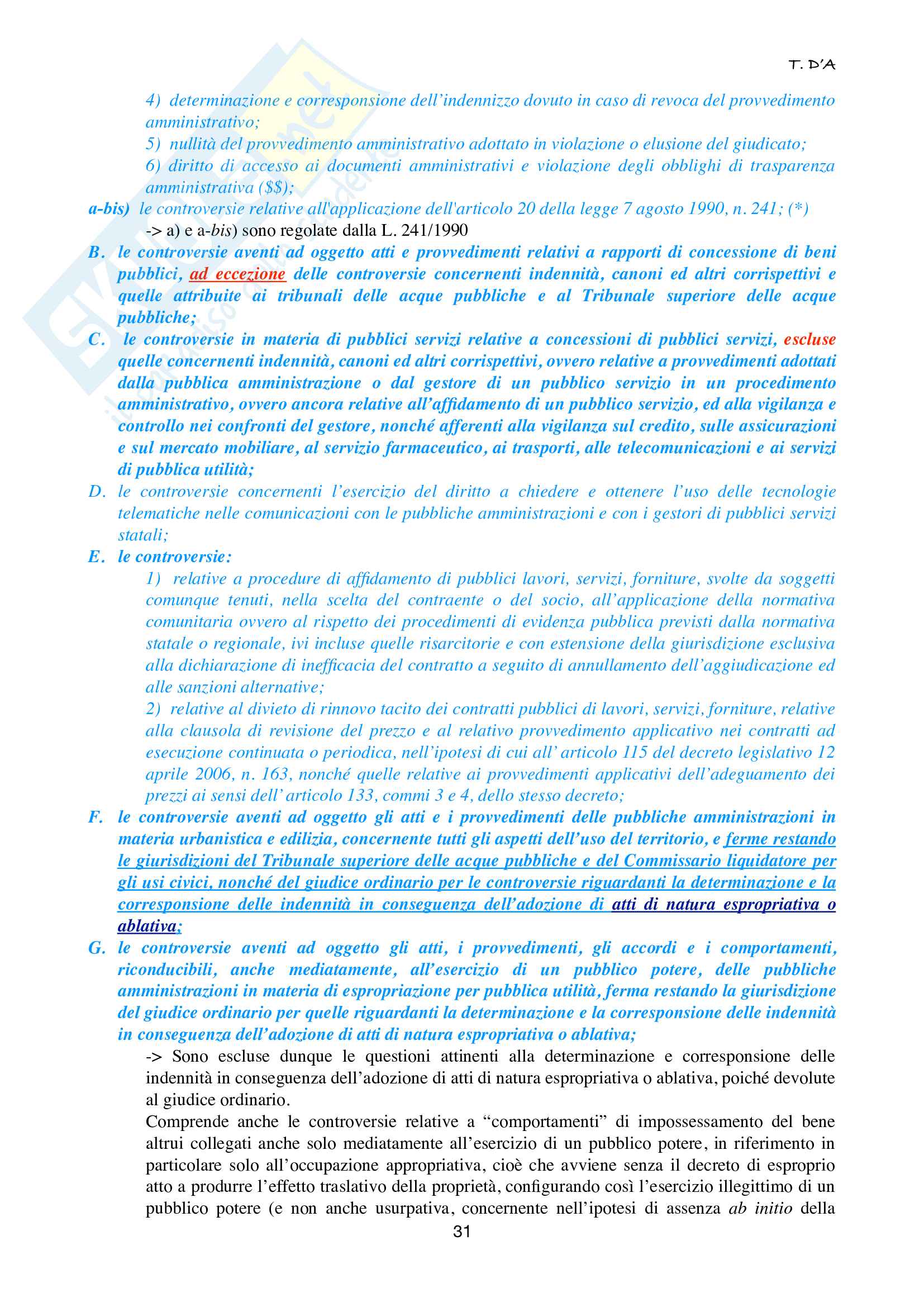 Riassunto esame Diritto Amministrativo 2, Prof. Romano, libro consigliato Manuale di diritto amministrativo, cap. IX - X - XI sez. II, Casetta Pag. 31