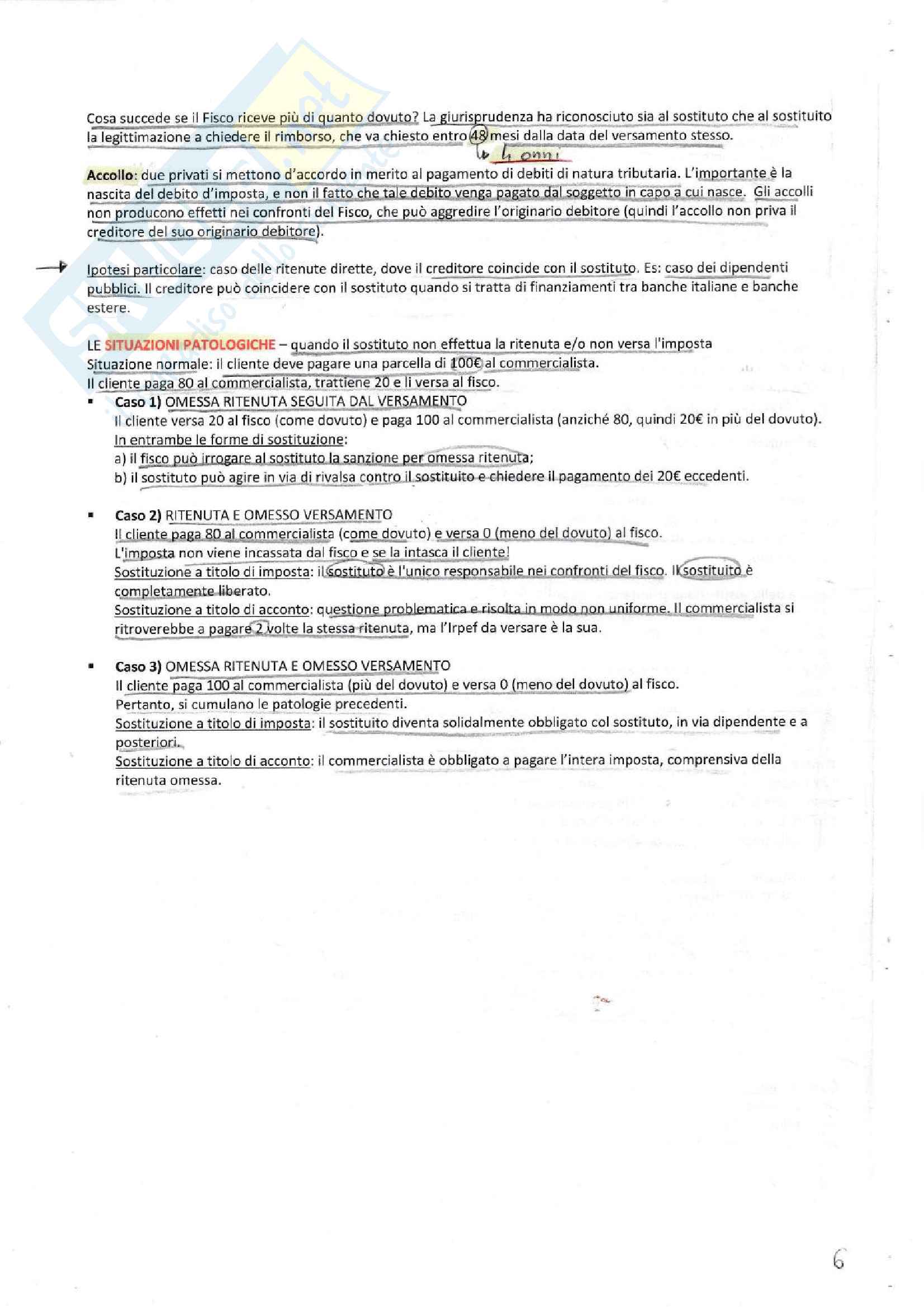 Riassunto di Diritto Tributario Pag. 6