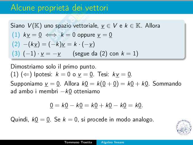 Definizione chieste per Algebra e geometria Pag. 41