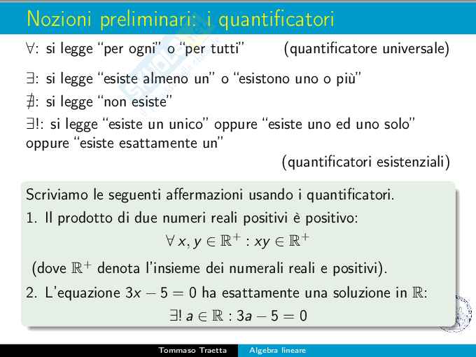 Definizione chieste per Algebra e geometria Pag. 6