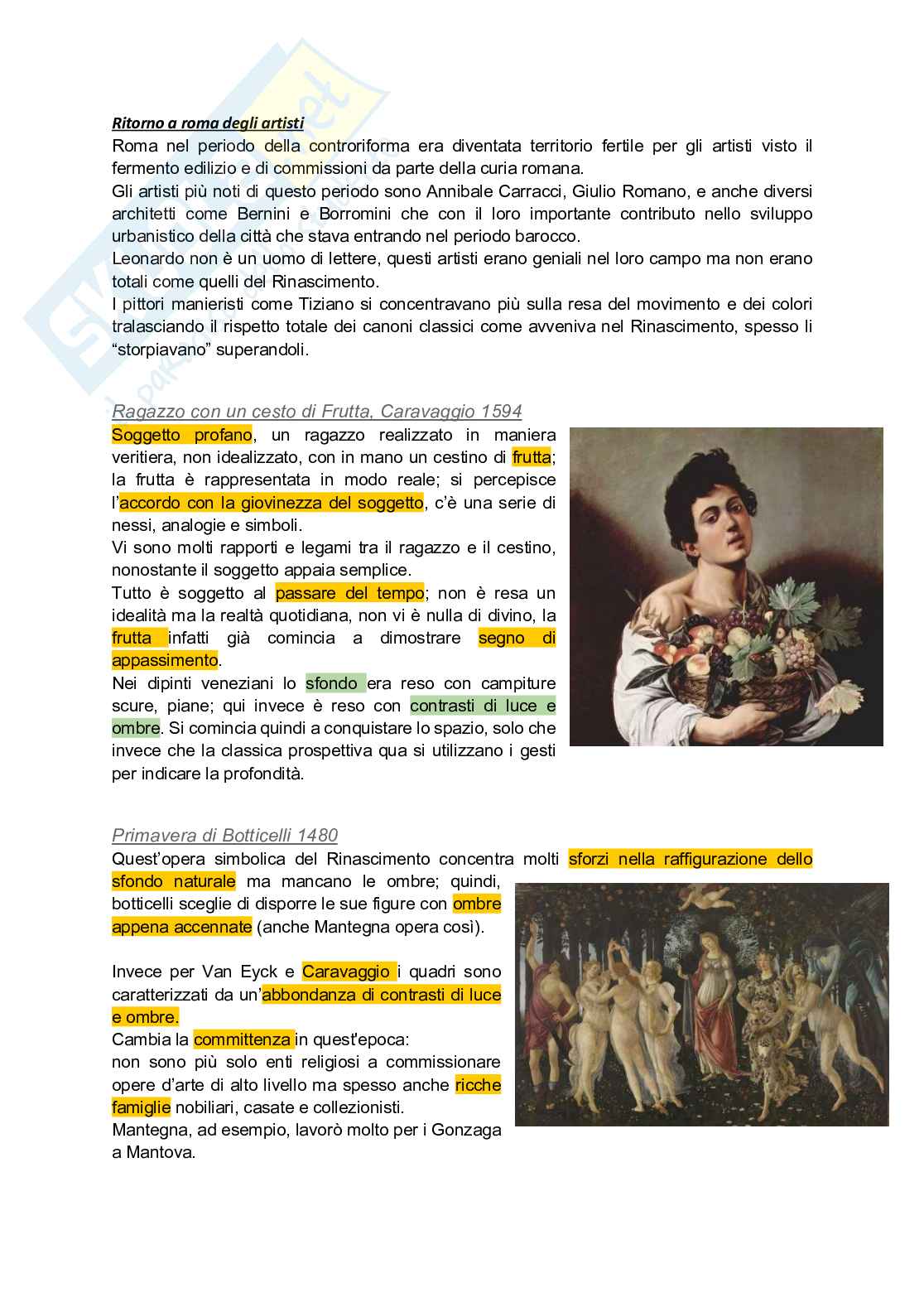 Appunti di Storia dell'arte - Prima parte Pag. 1