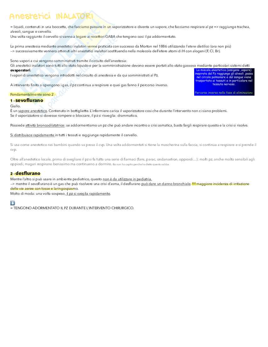 Anestesiologia e terapia antalgica Pag. 11