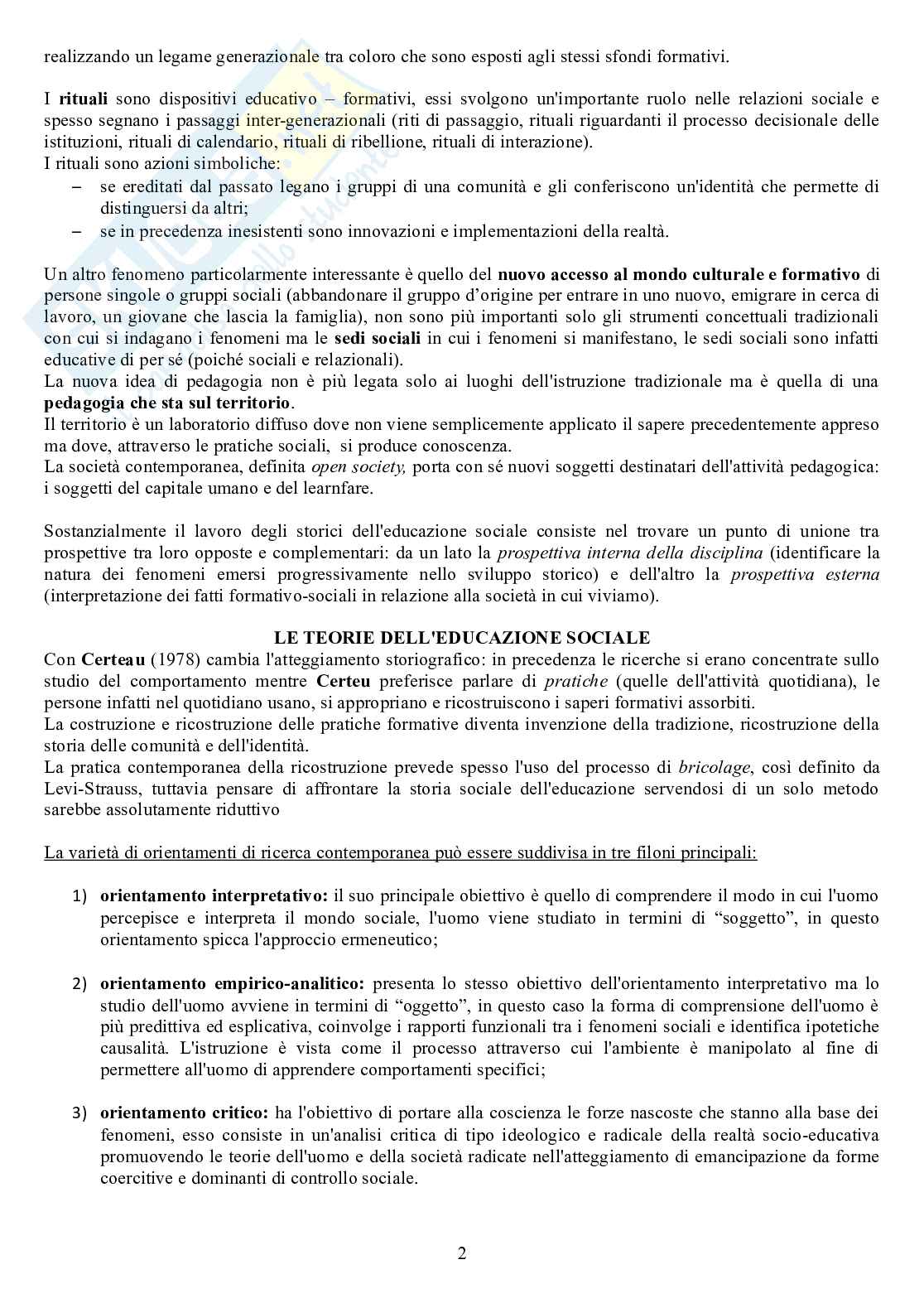 Storia sociale dell'educazione - Riassunto Pag. 2