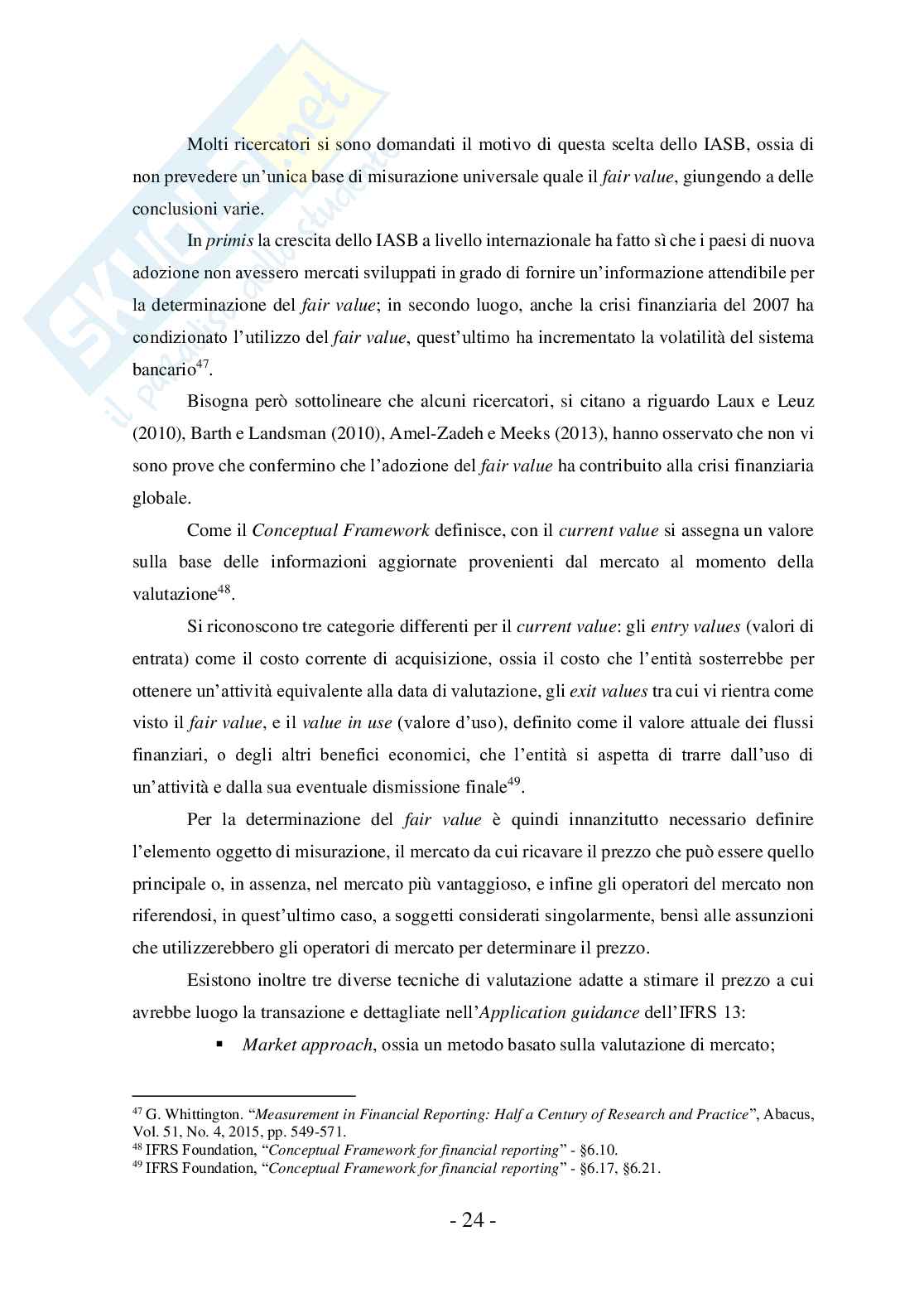 L'avviamento e l'impairment test nei principi contabili nazionali e internazionali Pag. 26