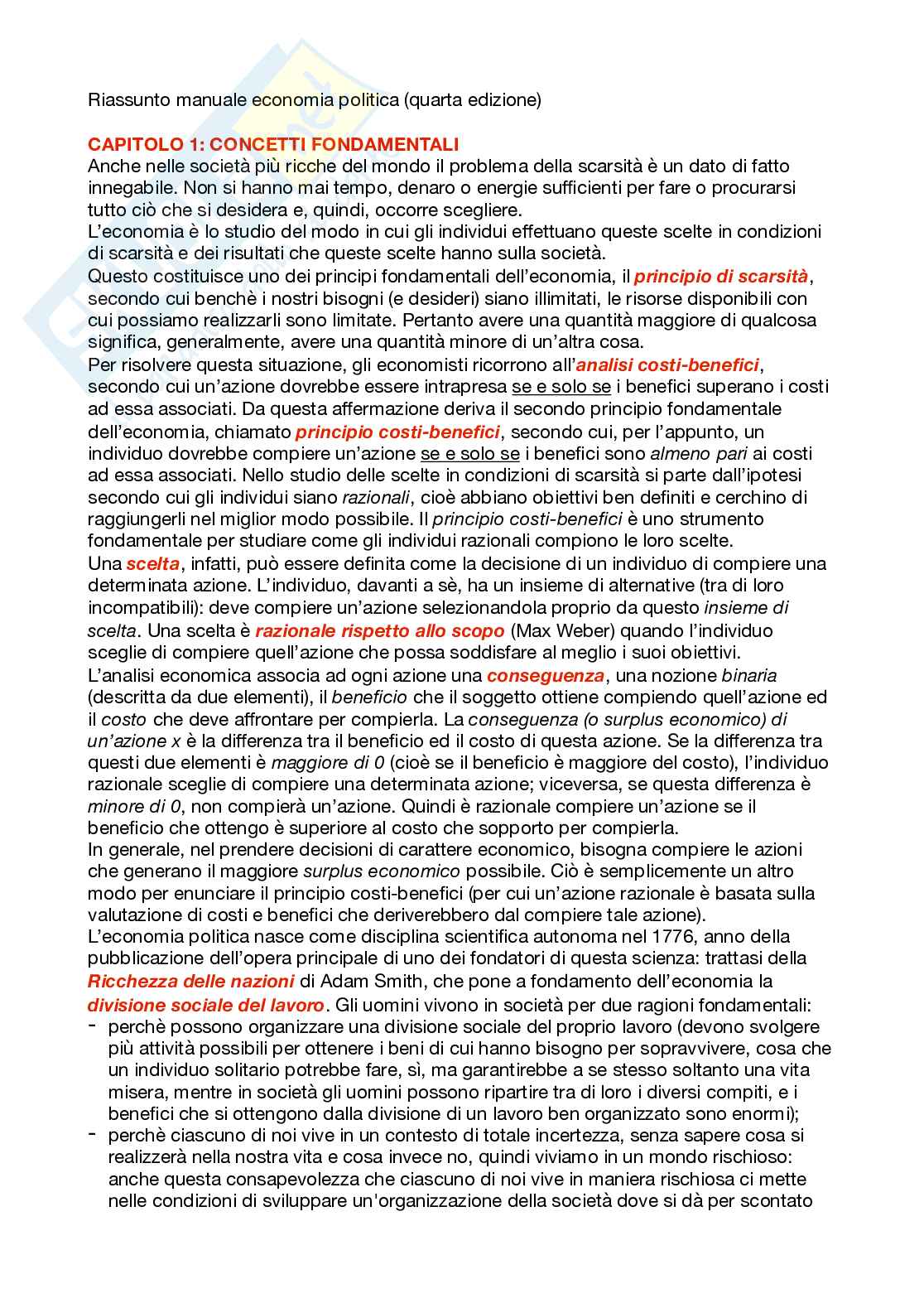 Economia politica Pag. 1