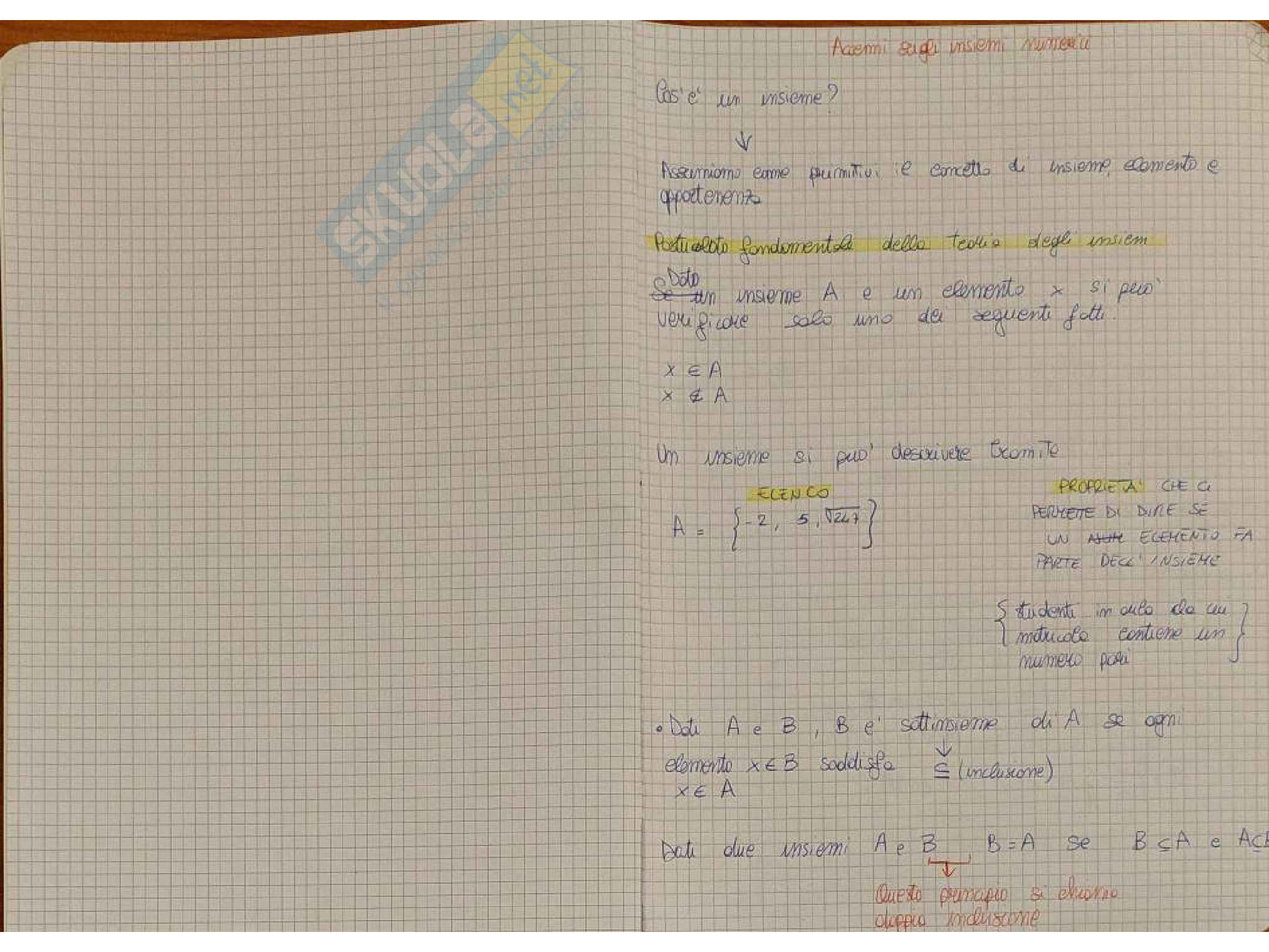 Appunti d'esame di Analisi matematica 1 - Parte 1 Pag. 2