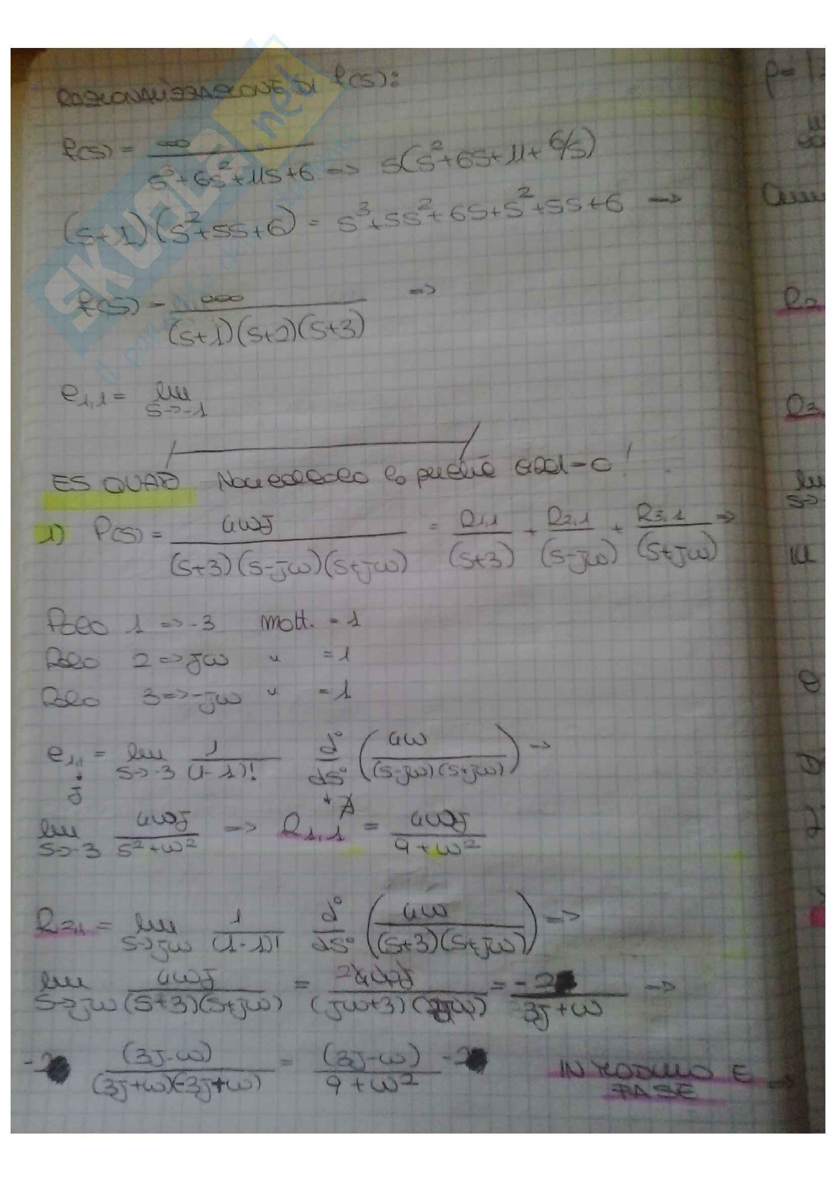 Lezioni ed esercizi, Fondamenti di automatica Pag. 2