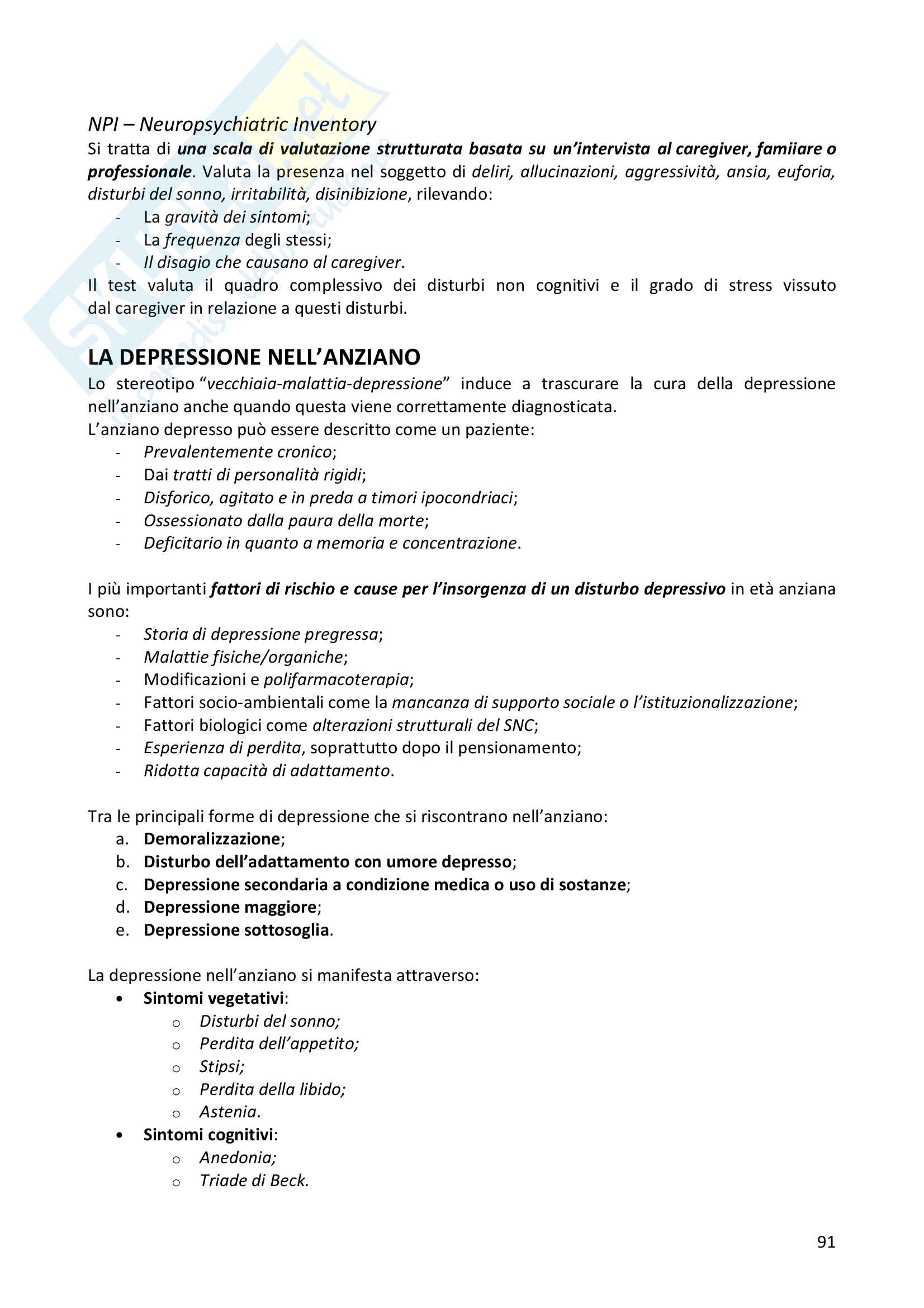Appunti del corso di Psicologia dell'invecchiamento Pag. 91