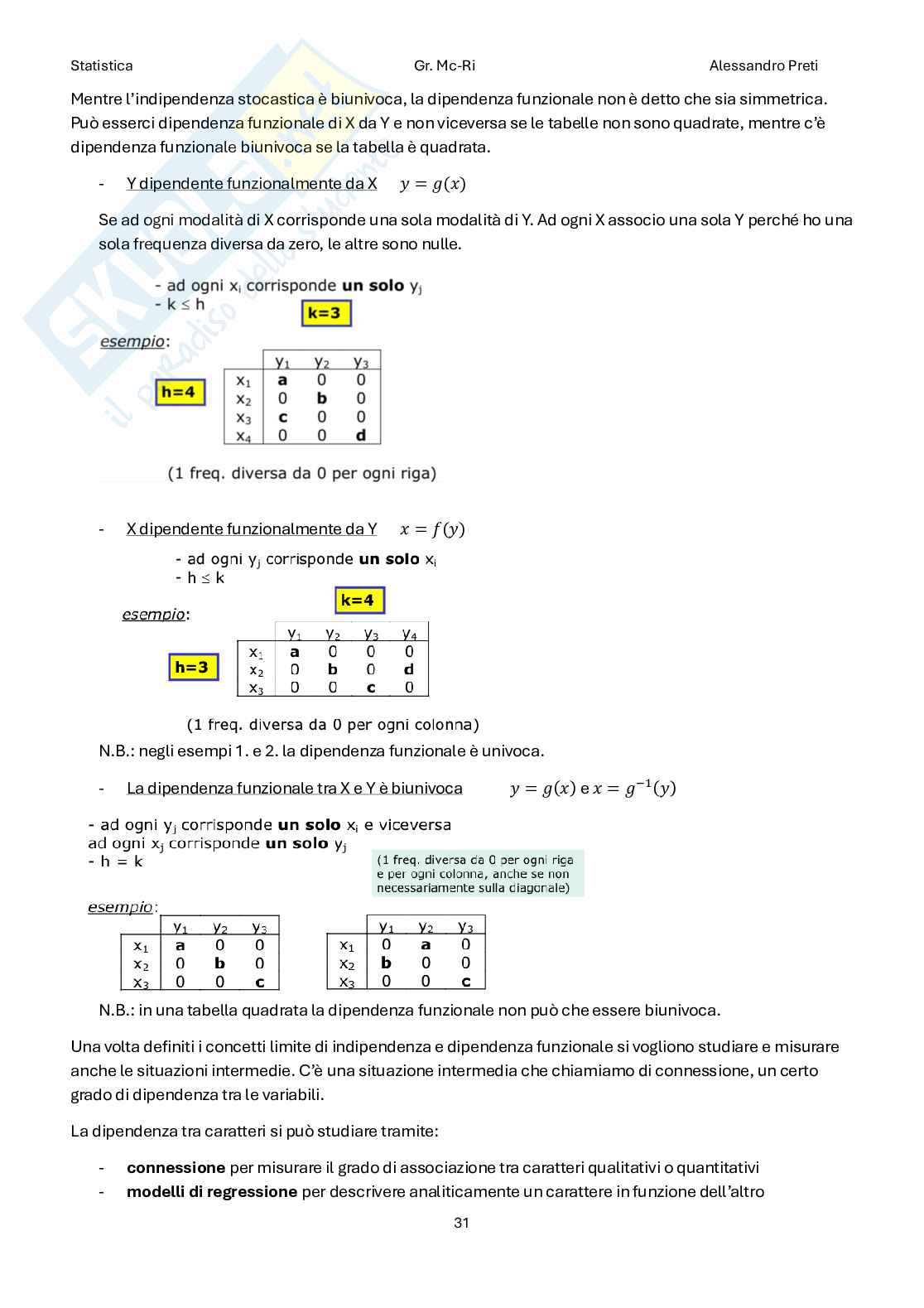 Statistica – Appunti completi teoria 1°+2° parziale (99 pag) Pag. 31