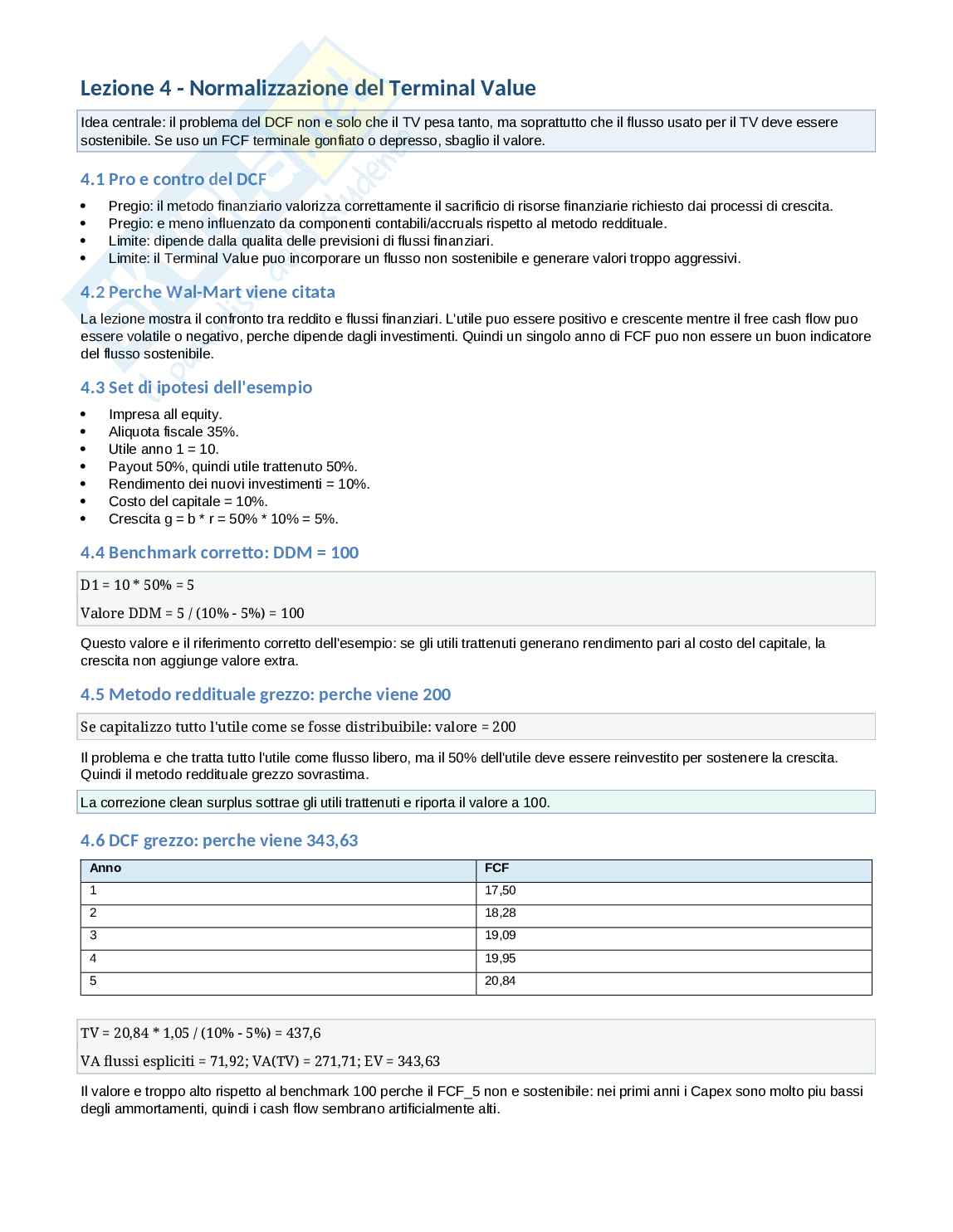 Schema 1-6 Lezioni Analisi finanziaria Pag. 11