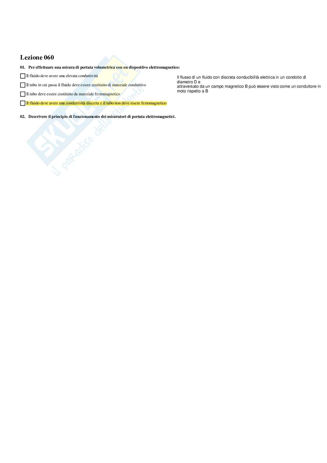 Paniere completo e verificato di Misure meccaniche e termiche - Risposte multiple  Pag. 71