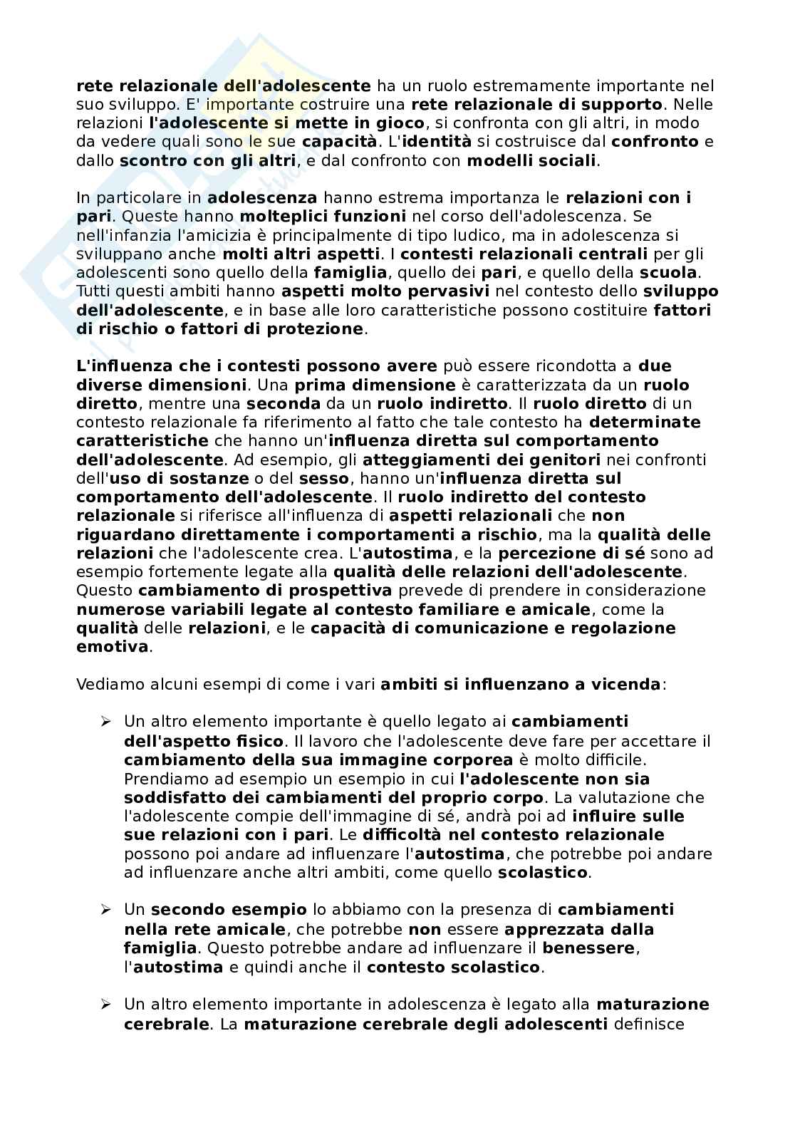Appunti di Psicologia dell'adolescenza Pag. 11