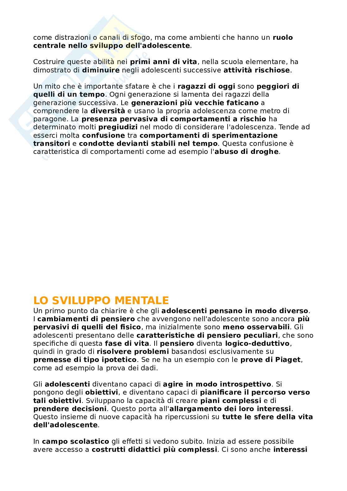 Appunti di Psicologia dell'adolescenza Pag. 46