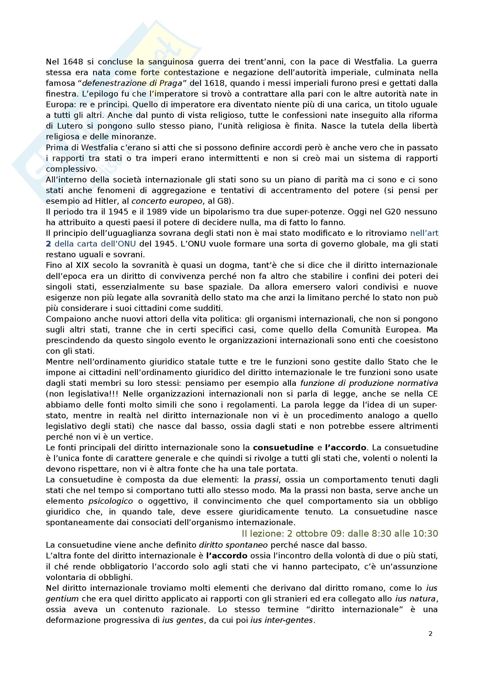 Diritto internazionale - Appunti Pag. 2