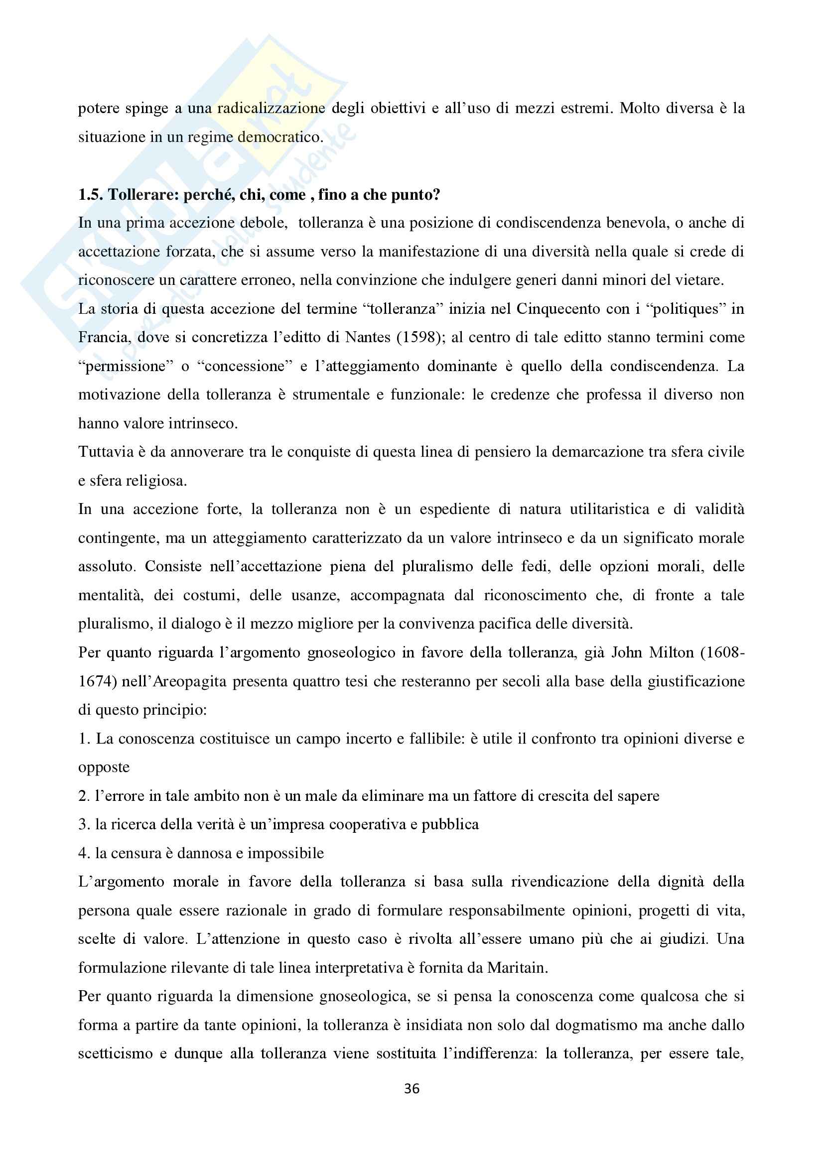 Riassunto esame Filosofia politica, prof. Goisis, libro consigliato Filosofia politica, Gatti Pag. 36