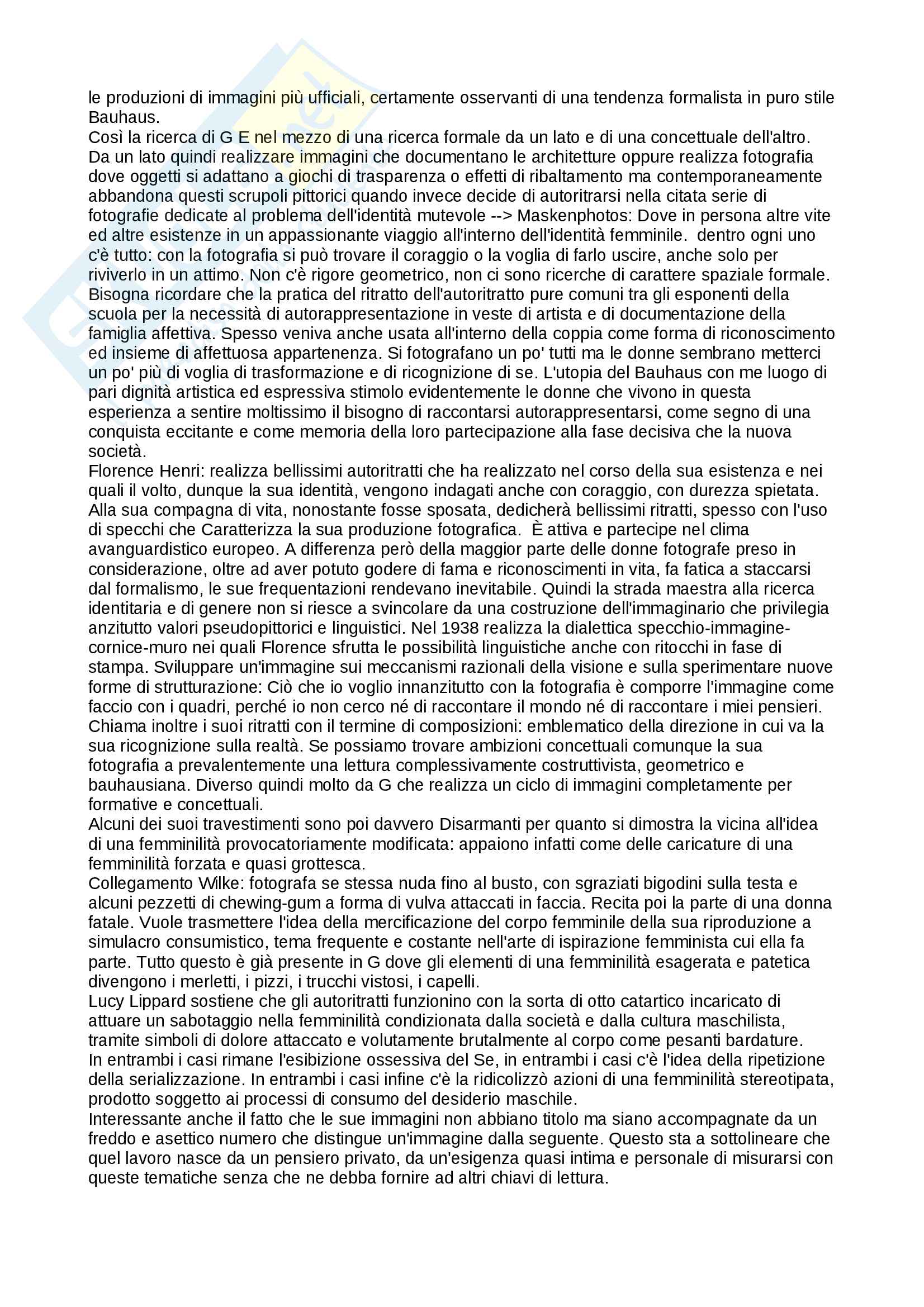 Riassunto per esame di fotografia, prof.ssa Muzzarelli, libro consigliato Il corpo e l'azione, Muzzarelli Pag. 26
