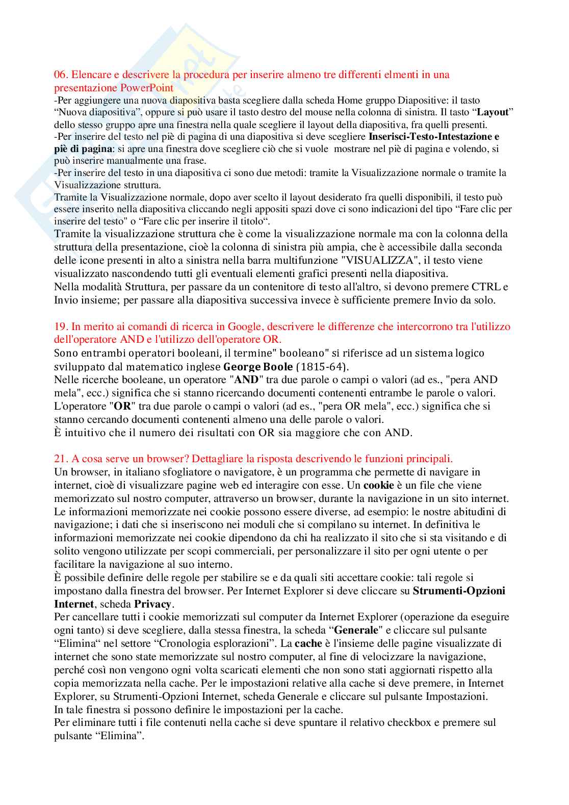 Paniere Informatica (2026) - Risposte aperte corrette  Pag. 6