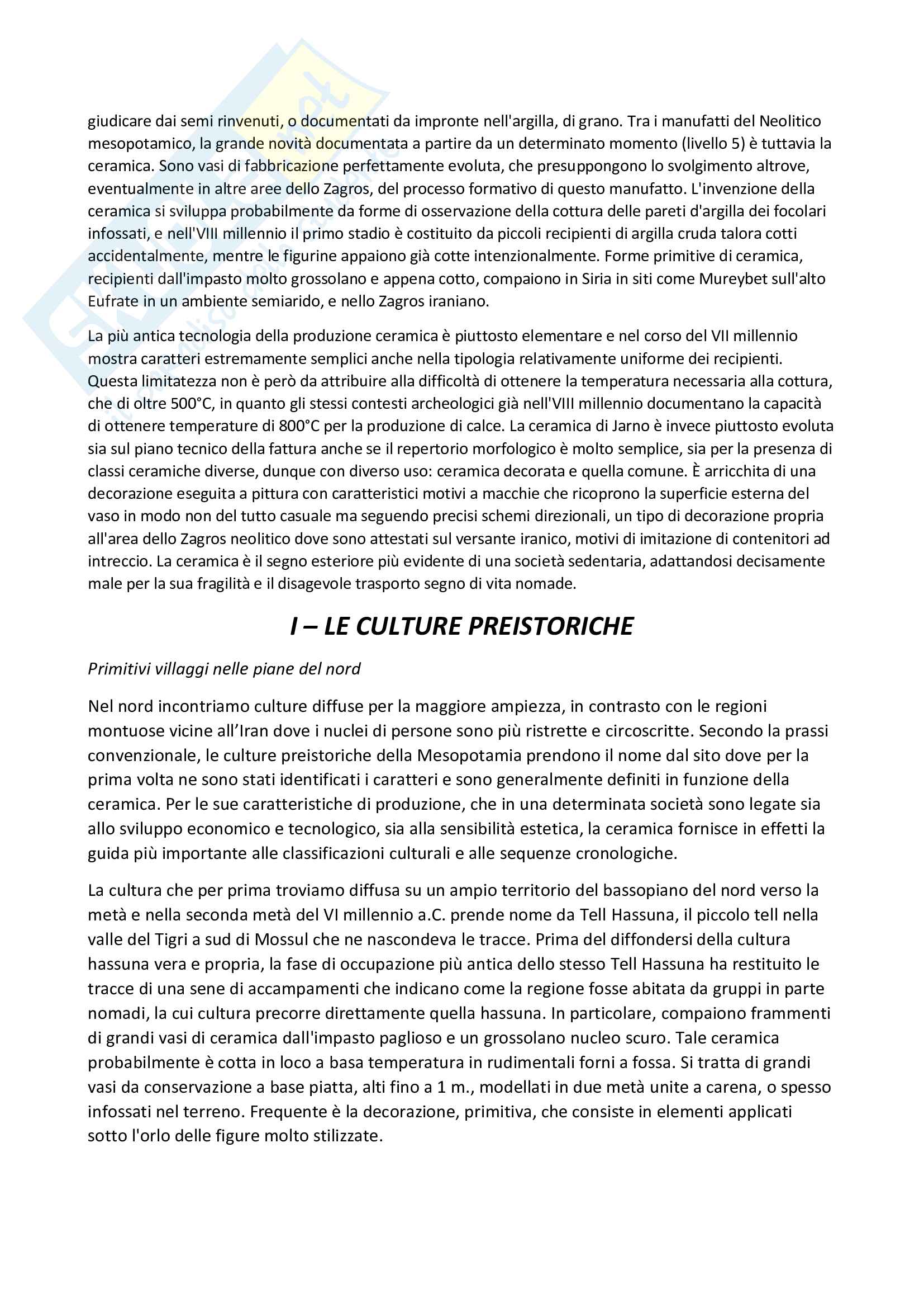 Riassunto esame Archeologia e storia del vicino Oriente antico, prof Lippolis, libro consigliato Dal Tigri all'Eufrate, Invernizzi Pag. 6