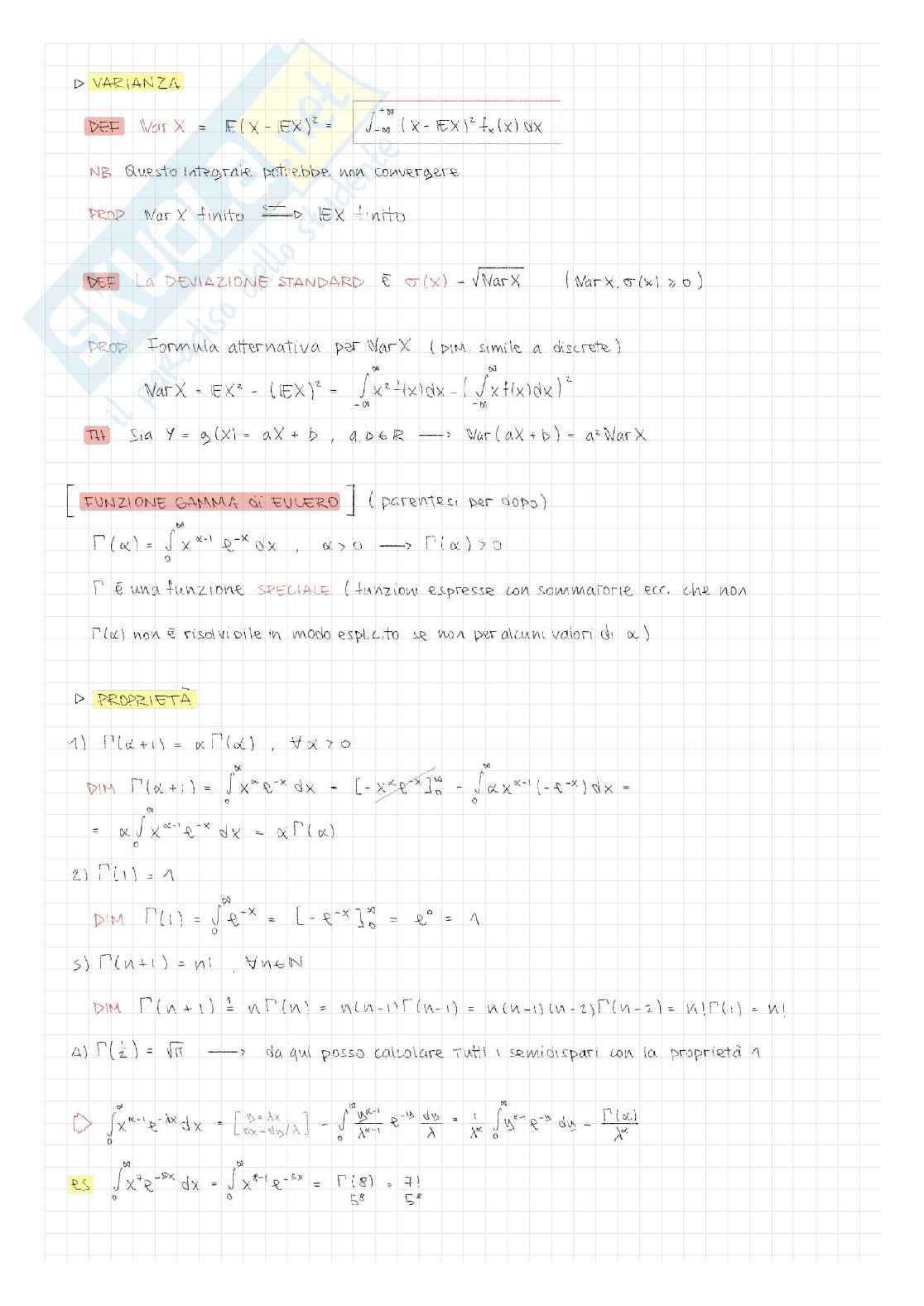 Appunti completi di Probabilità Pag. 26