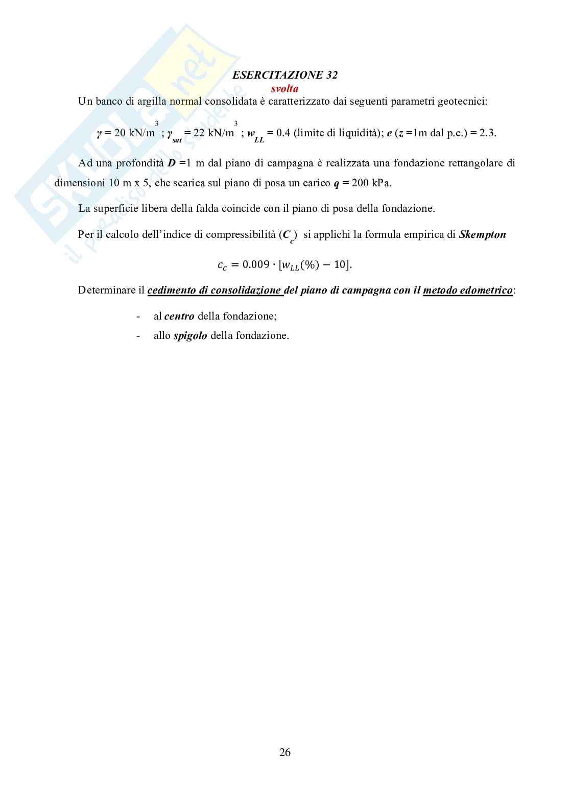 Geotecnica (45 esercizi) Pag. 26