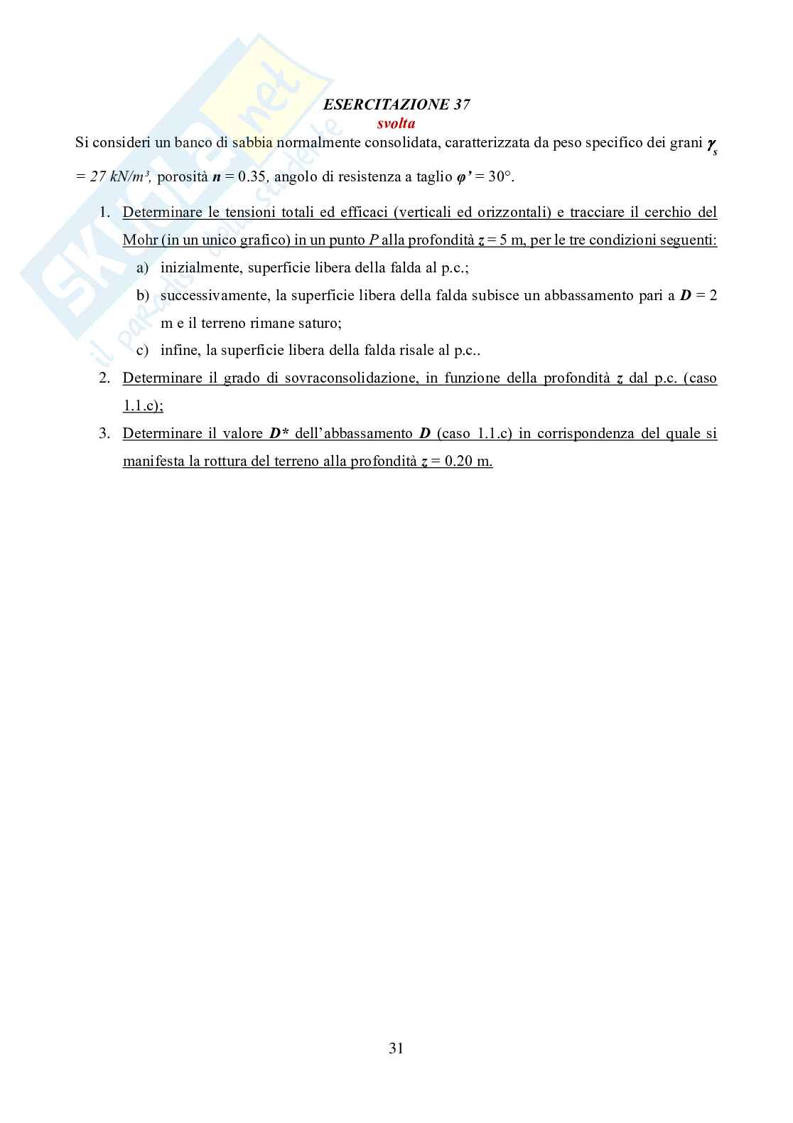 Geotecnica (45 esercizi) Pag. 31