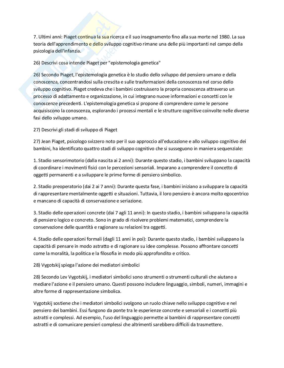 Paniere Fondamenti pedagogici per l'infanzia 0-3 anni - Risposte aperte - aggiornato (2026) Pag. 11