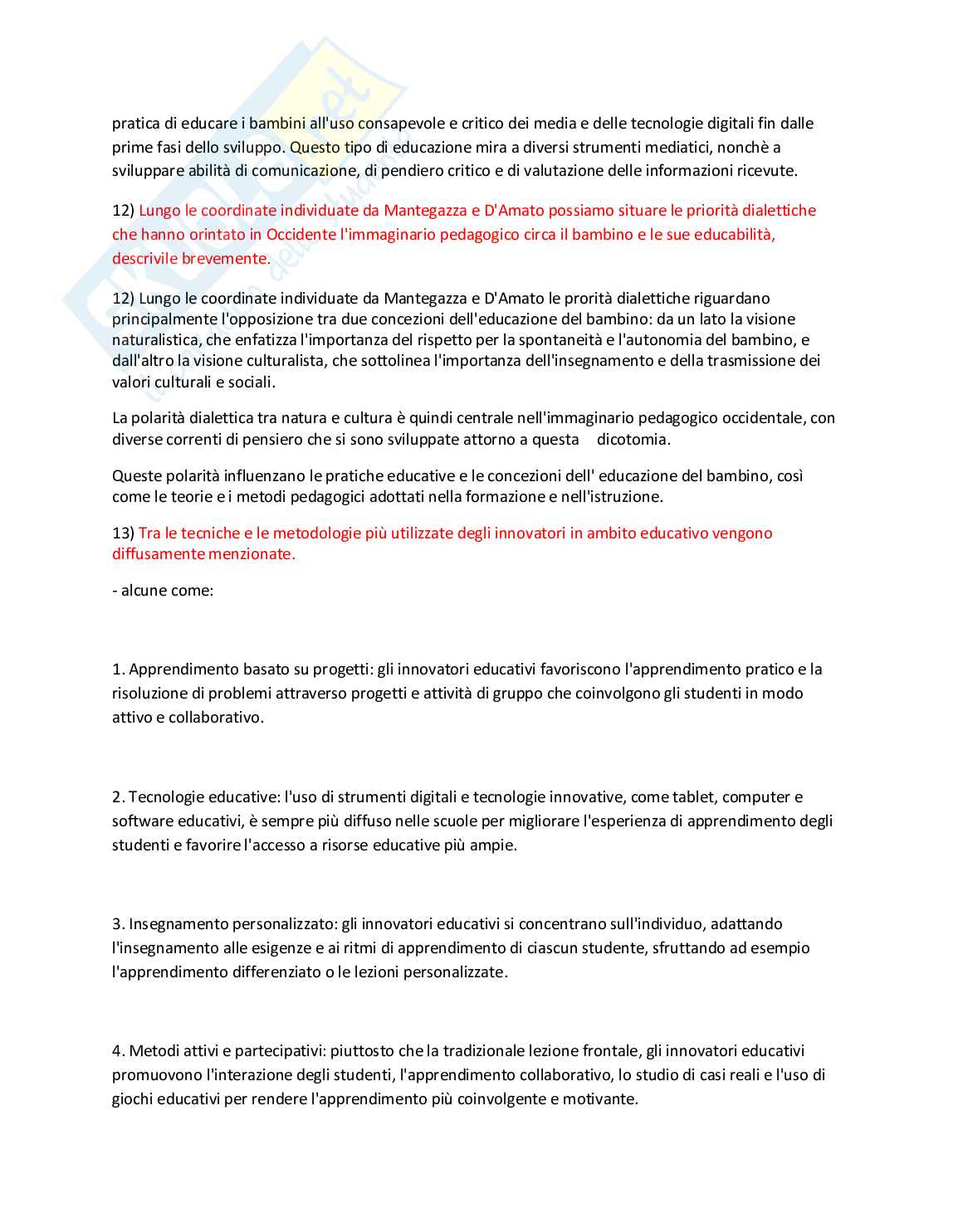 Paniere Fondamenti pedagogici per l'infanzia 0-3 anni - Risposte aperte - aggiornato (2026) Pag. 6