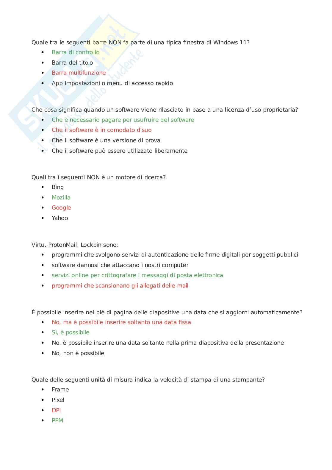 Eipass 7 moduli - Convalida Batteria: PowerPoint e Windows 11. Aggiornato e completo. In ordine Pag. 11