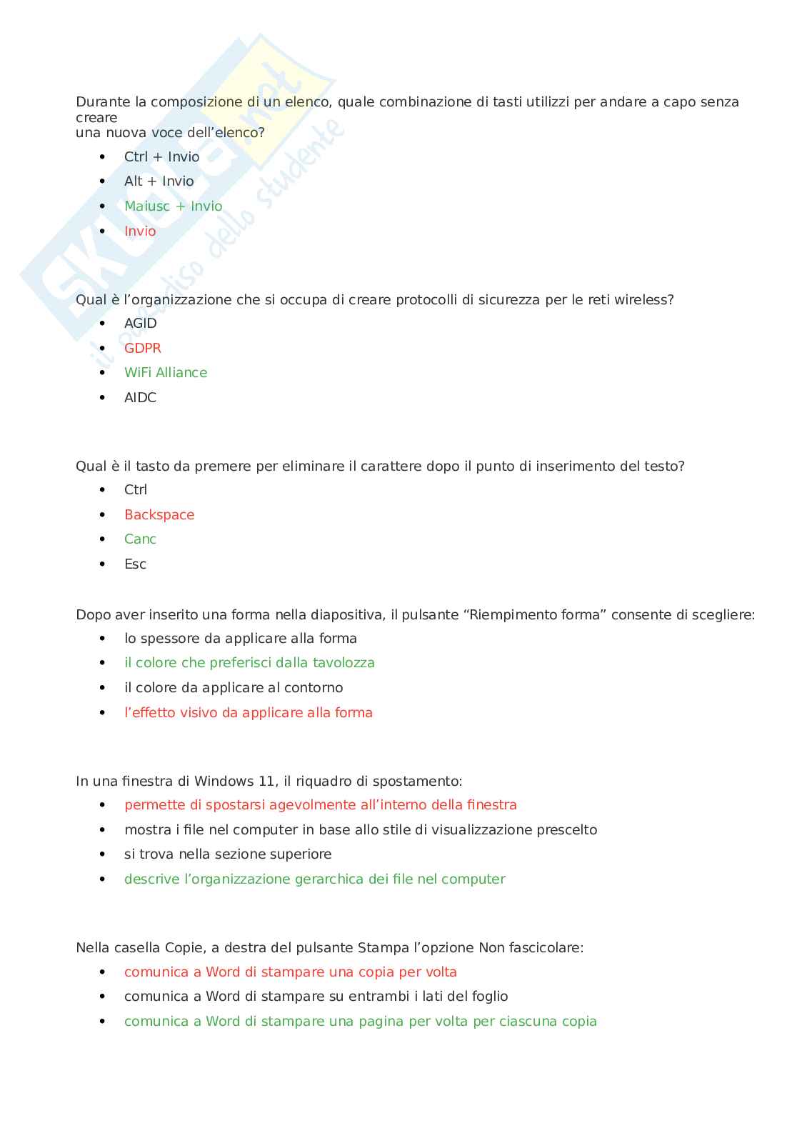 Eipass 7 moduli - Convalida Batteria: PowerPoint e Windows 11. Aggiornato e completo. In ordine Pag. 21