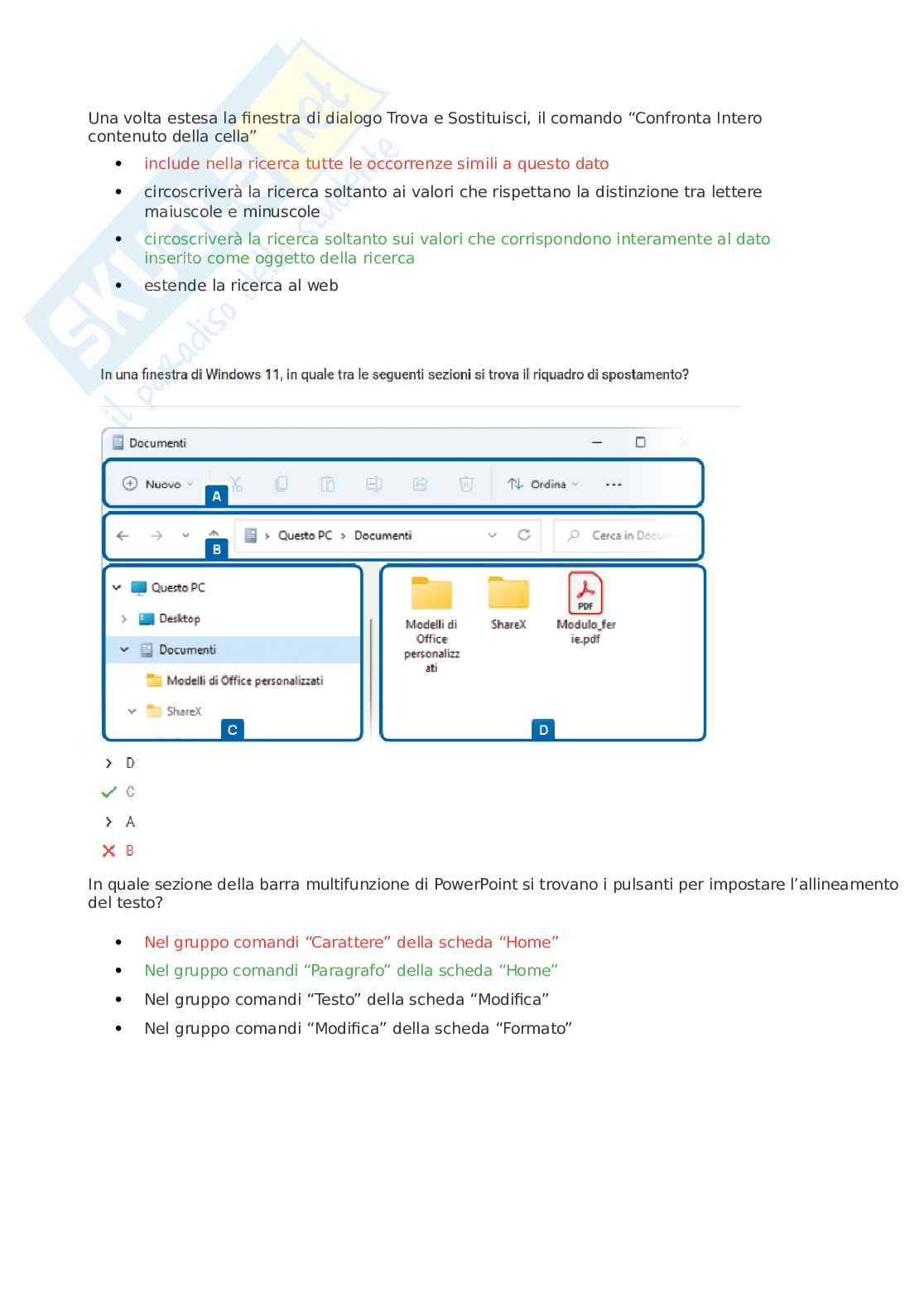 Eipass 7 moduli - Convalida Batteria: PowerPoint e Windows 11. Aggiornato e completo. In ordine Pag. 26