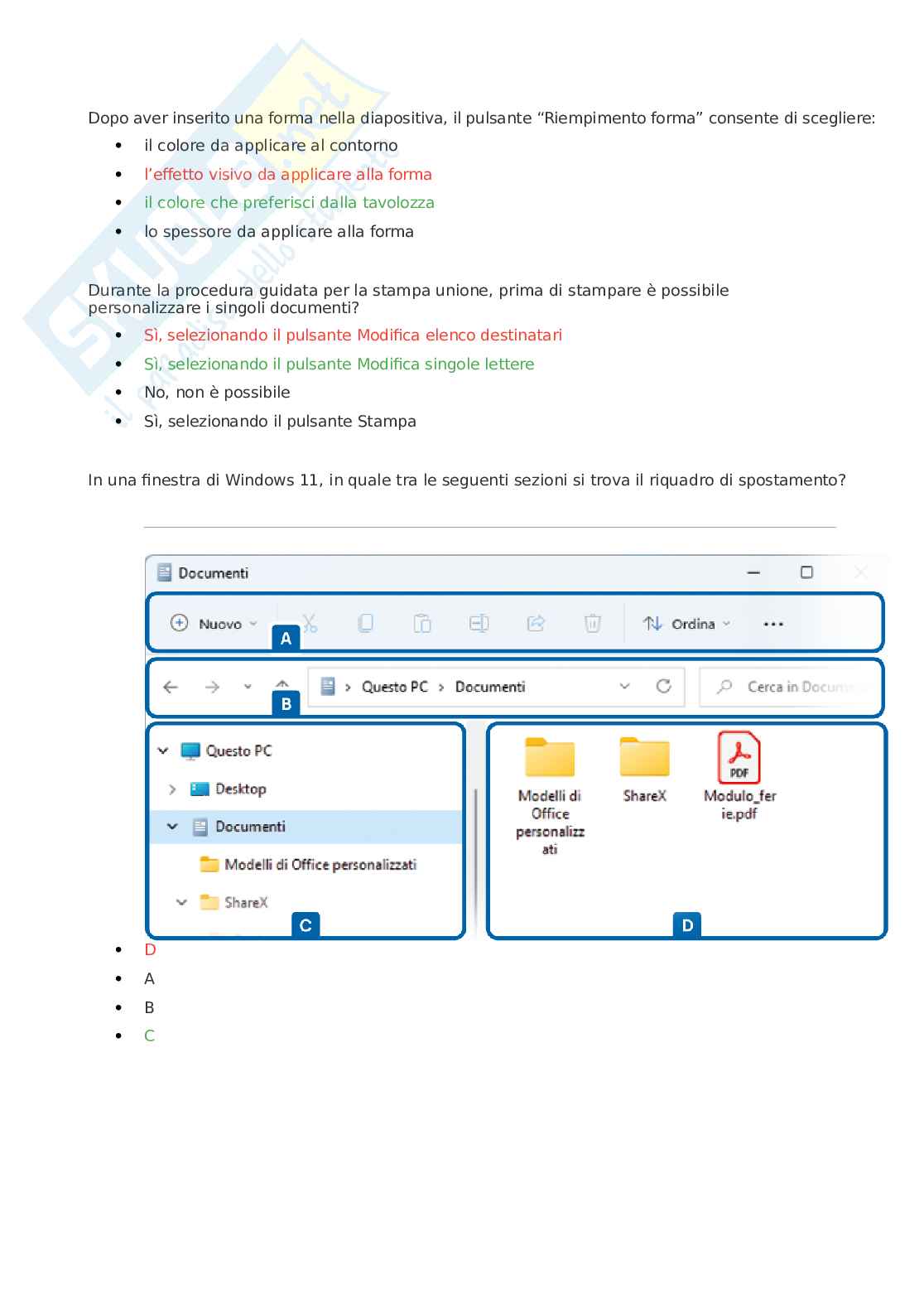 Eipass 7 moduli - Convalida Batteria: PowerPoint e Windows 11. Aggiornato e completo. In ordine Pag. 41