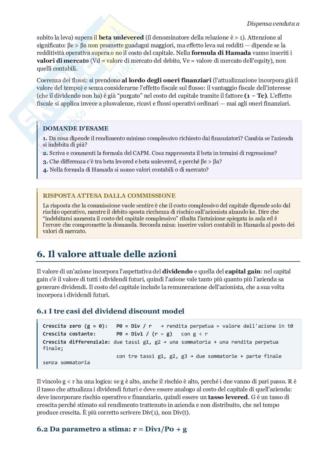 Appunti Politiche finanziarie d'impresa - (Esoneri 1 e 2) Pag. 11