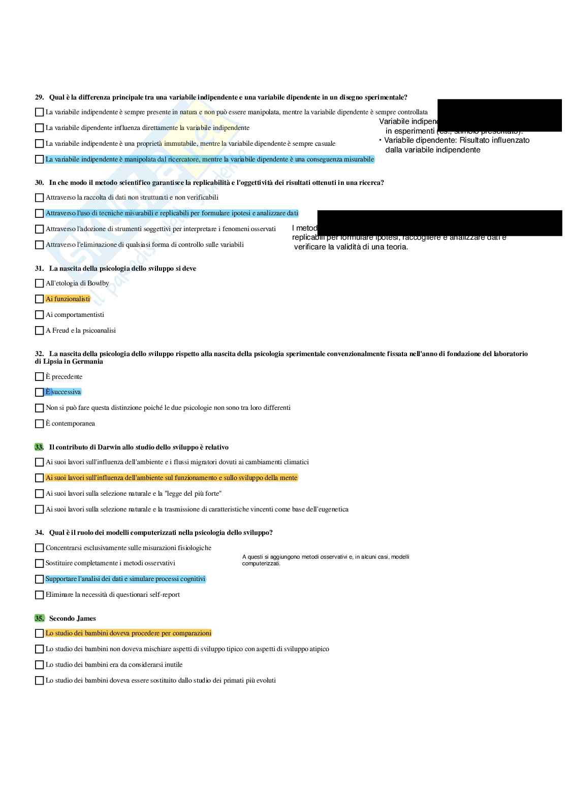 Paniere Psicologia dello sviluppo e psicologia dell'educazione - Risposte multiple - (2026) Pag. 41