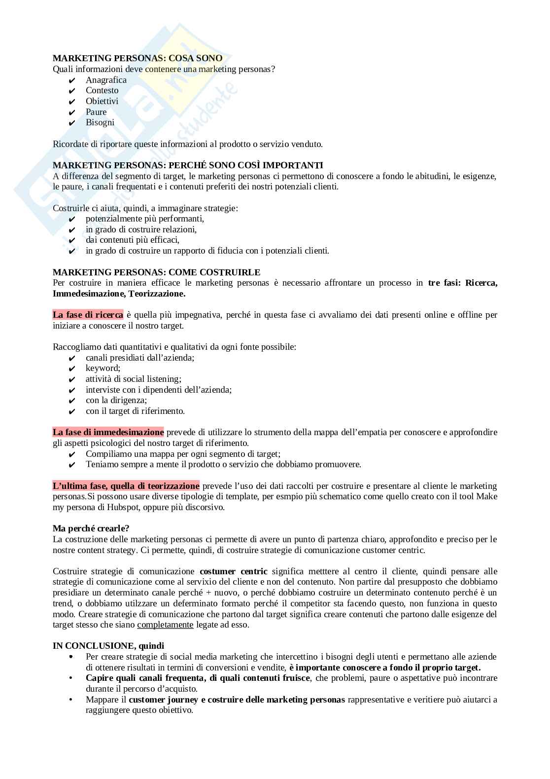 Riassunto esame Social media marketing, Prof. Capolingua Anna Rachele, libro consigliato Social Media Expert, C. Landi & F. Colicci Pag. 16