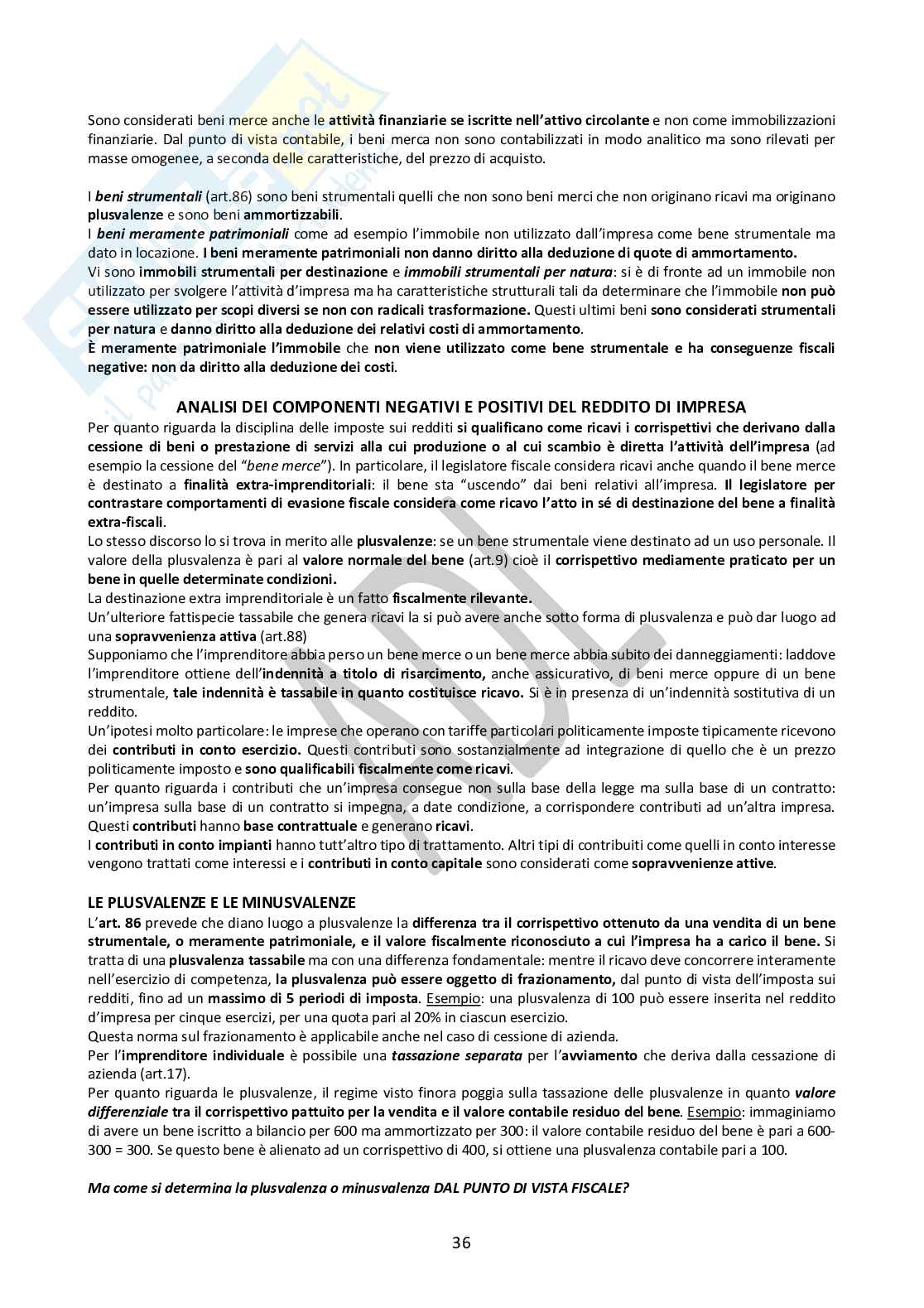 Appunti di Diritto tributario –  (esame da 6) Pag. 36