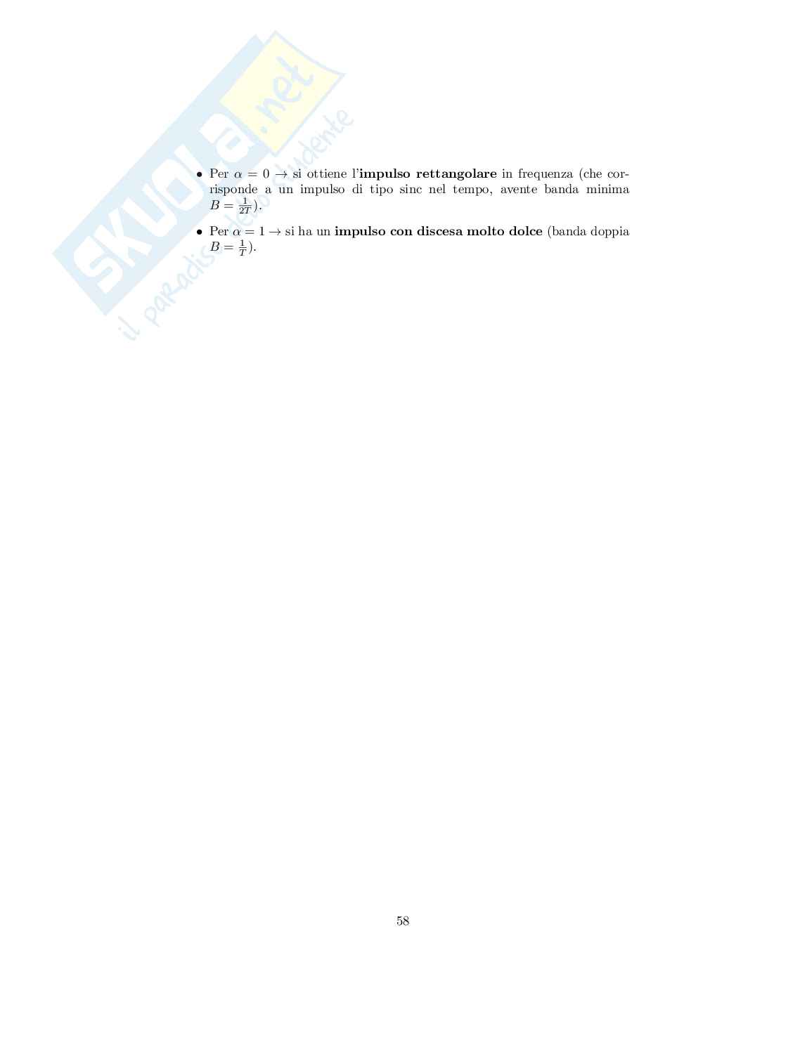 Trasmissione dei segnali digitali - Dimostrazione dell'ottimalità dell'impulso gaussiano e dimostrazione del criterio di Nyquist Pag. 6