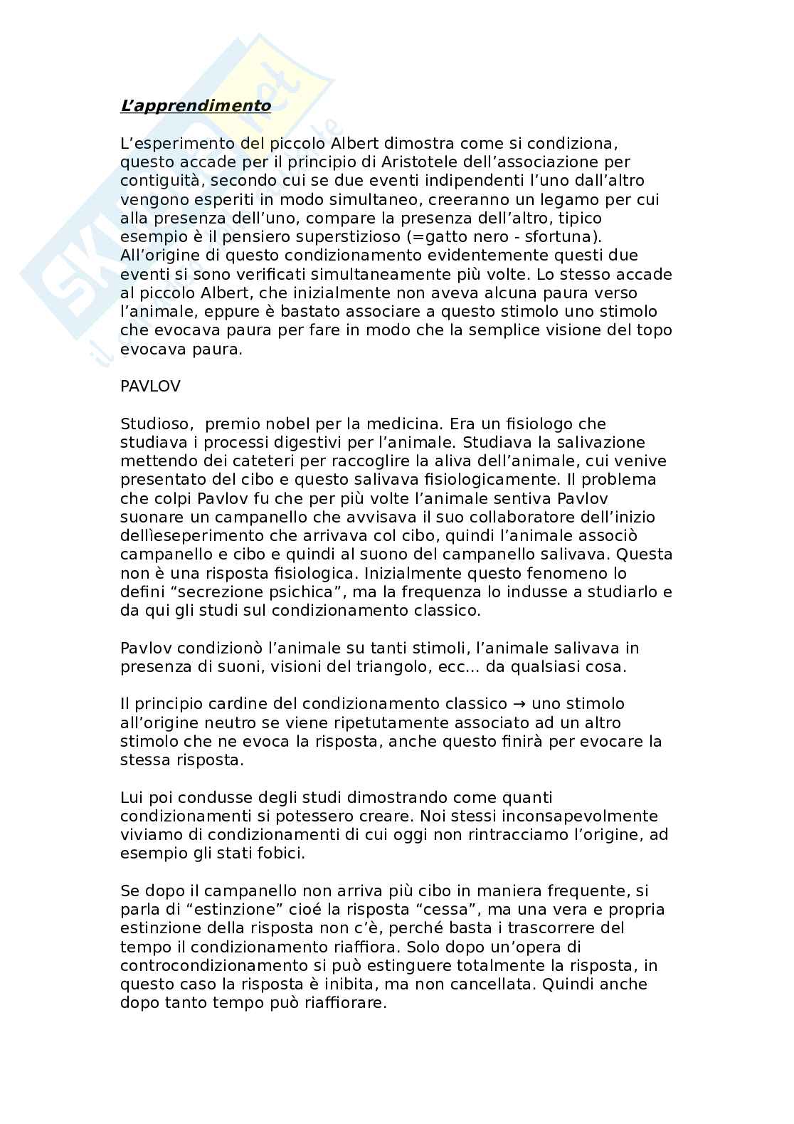 Dall'apprendimento comportamentista alla nascita del cognitivismo Pag. 1