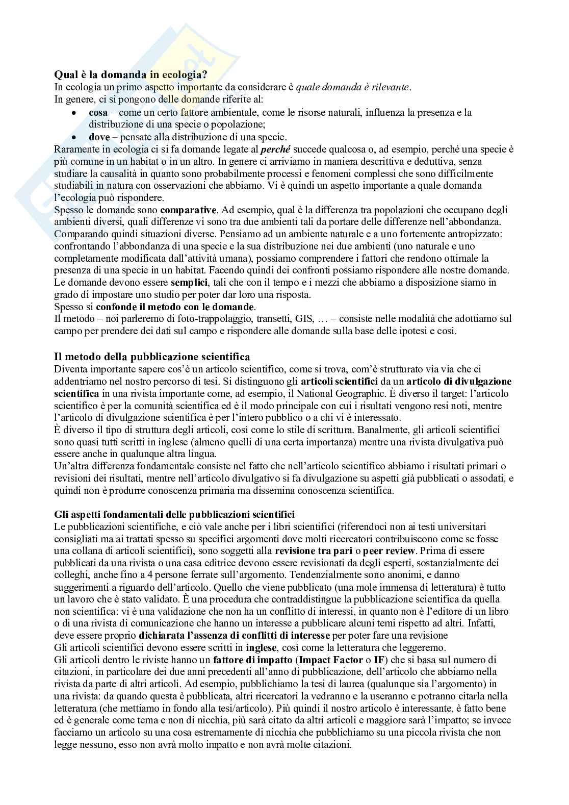 Ecologia con laboratorio - Lezione 09 Pag. 2