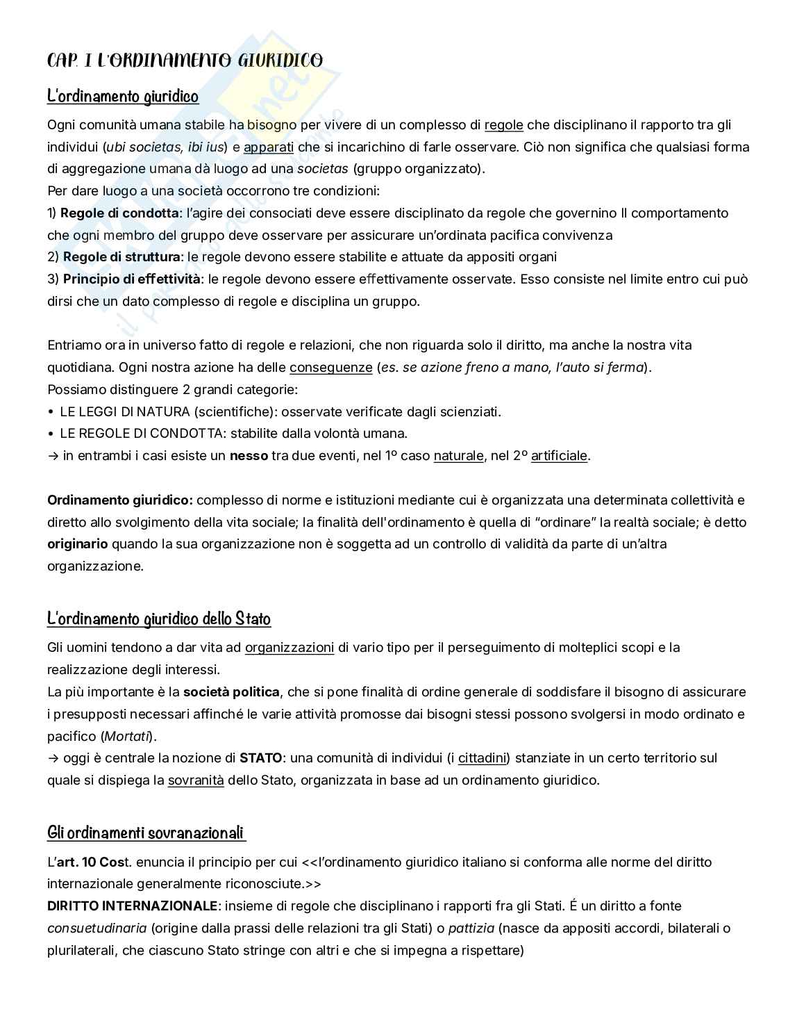 Diritto privato, parte iniziale Pag. 1