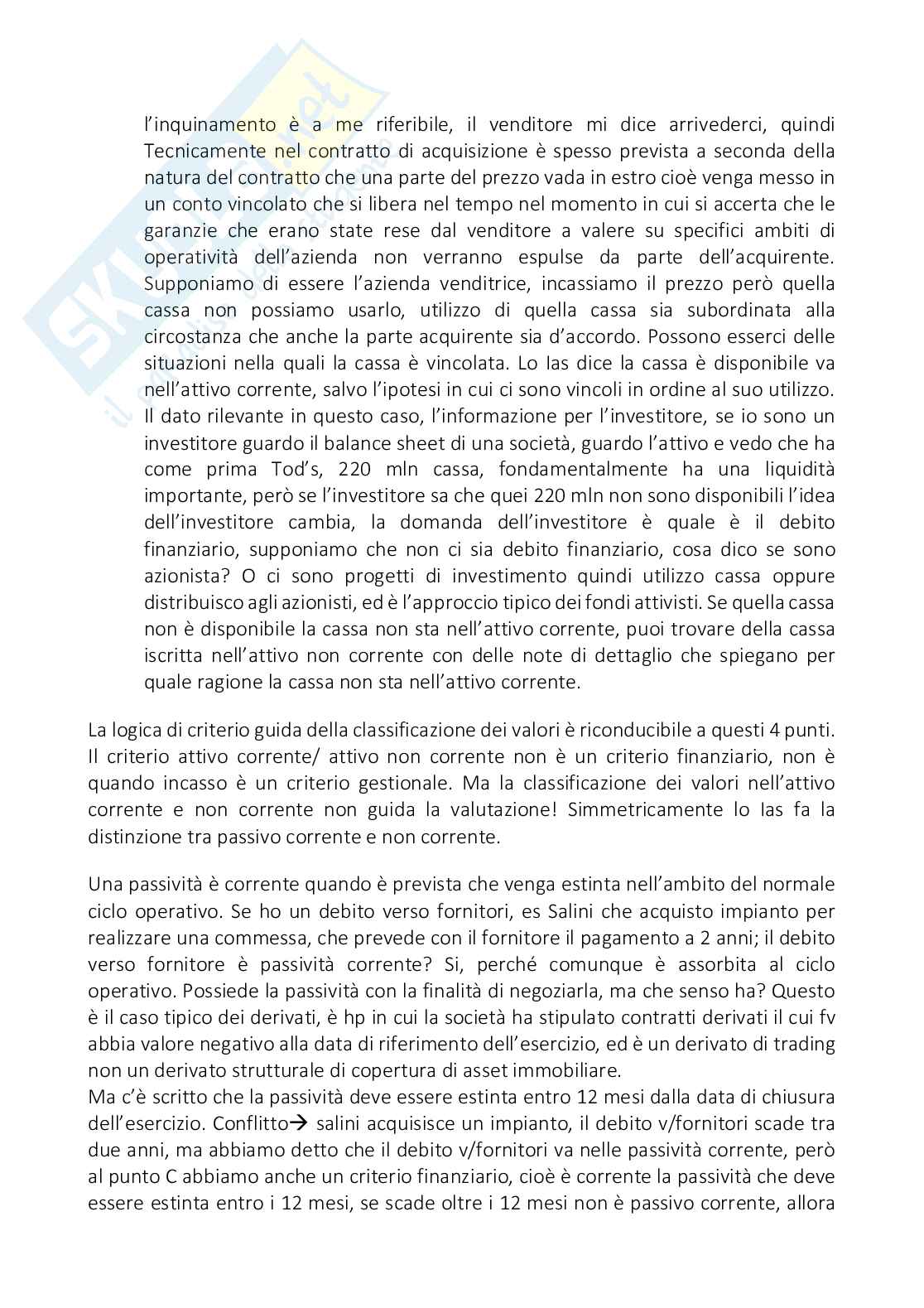 Informativa finanziaria: appunti completi lezioni Prof. Villa Pag. 26