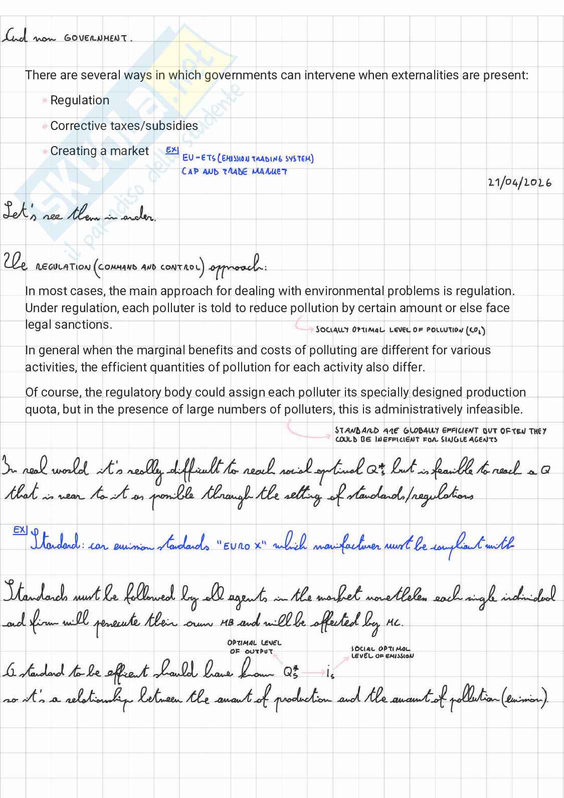 Environmental economics and resource valuation (intero corso per Environmental engineering) Pag. 56