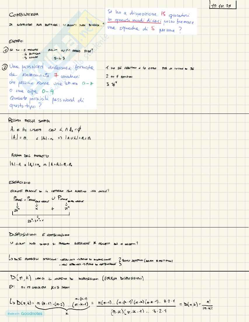 Geometria e combinatoria - Appunti completi (sistemi lineari, matrici, spazi vettoriali)  Pag. 16