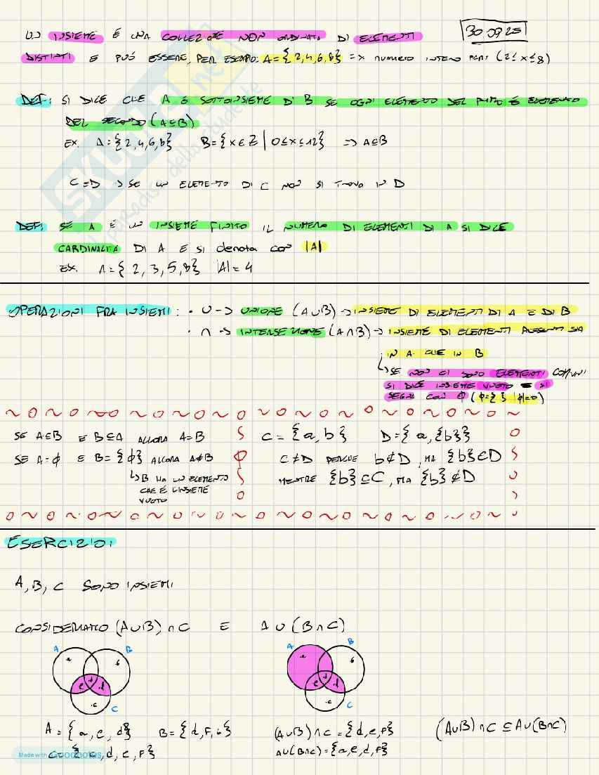 Geometria e combinatoria - Appunti completi (sistemi lineari, matrici, spazi vettoriali)  Pag. 2