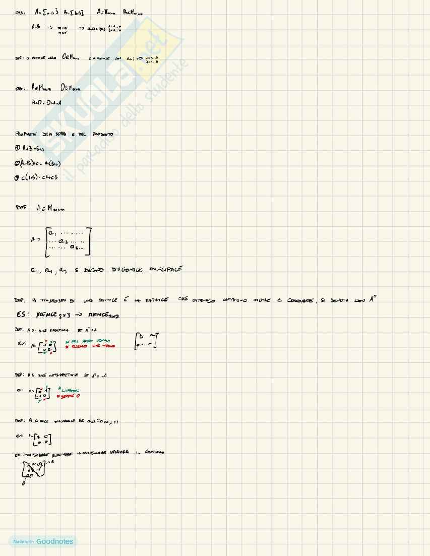 Geometria e combinatoria - Appunti completi (sistemi lineari, matrici, spazi vettoriali)  Pag. 21