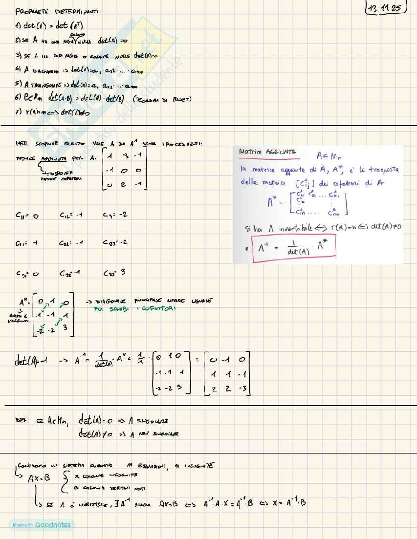 Geometria e combinatoria - Appunti completi (sistemi lineari, matrici, spazi vettoriali)  Pag. 31